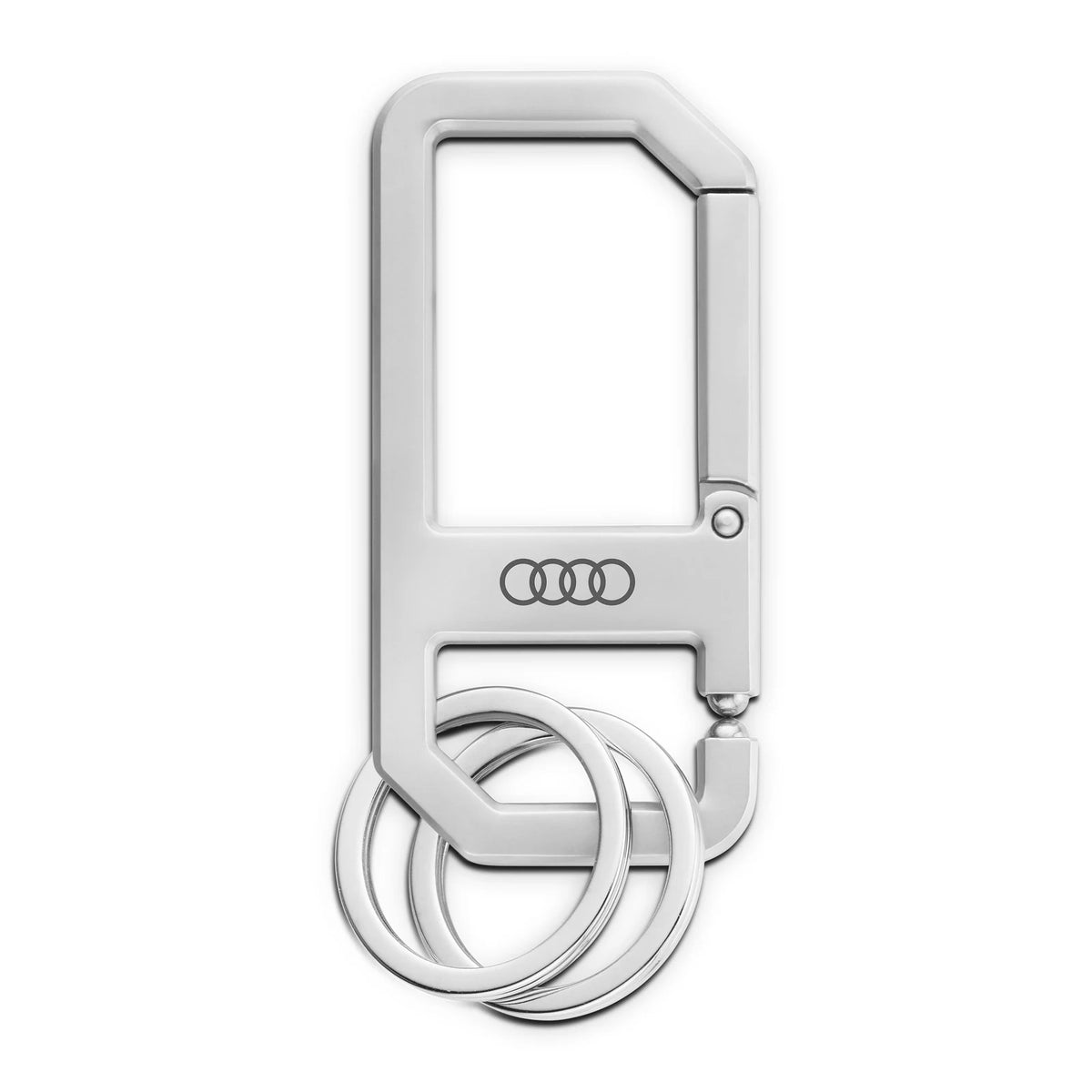 Audi Schlüsselanhänger Karabiner, silber – Ansicht 1