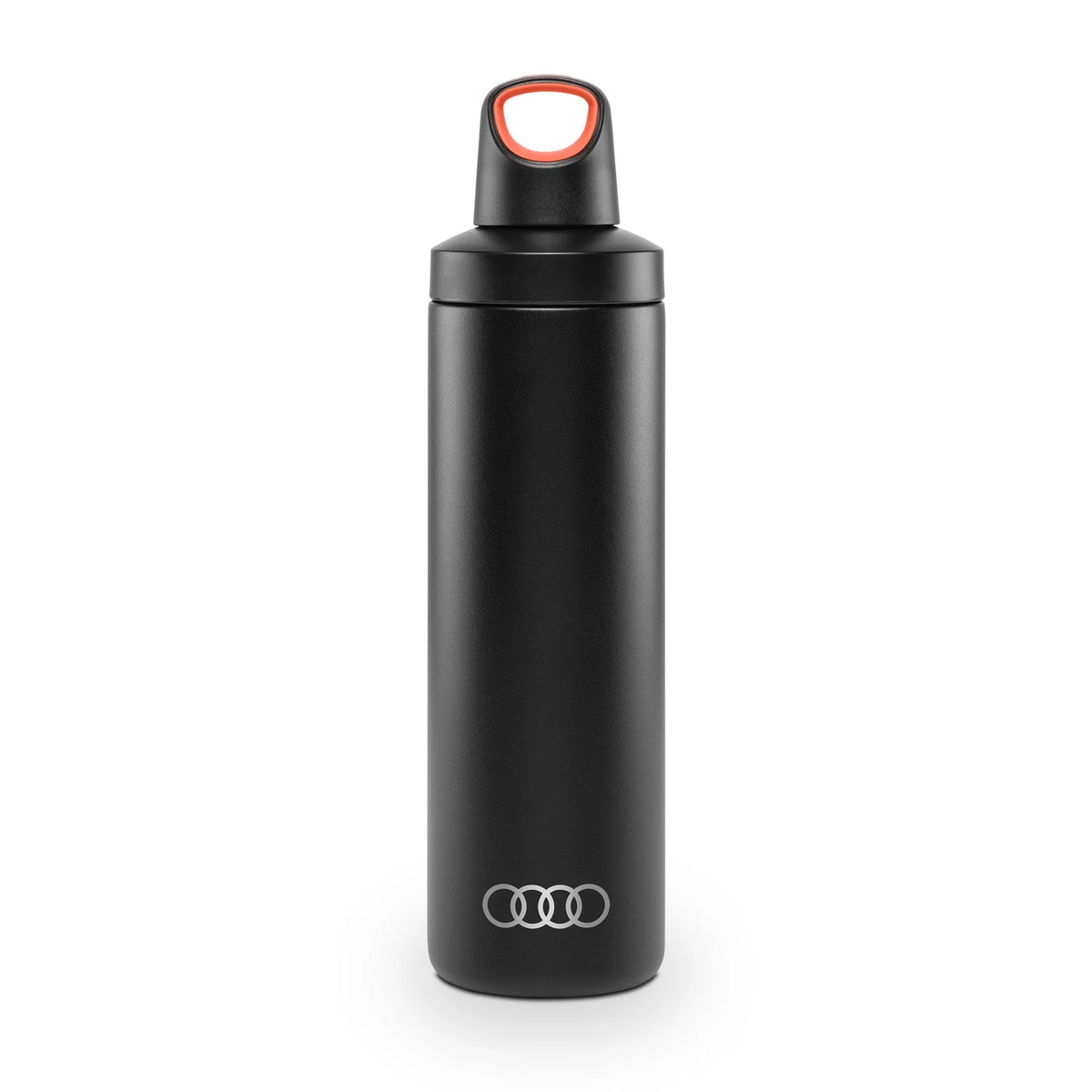 Audi Wasserflasche, isoliert, schwarz, Edelstahl, 600 ml – Ansicht 2