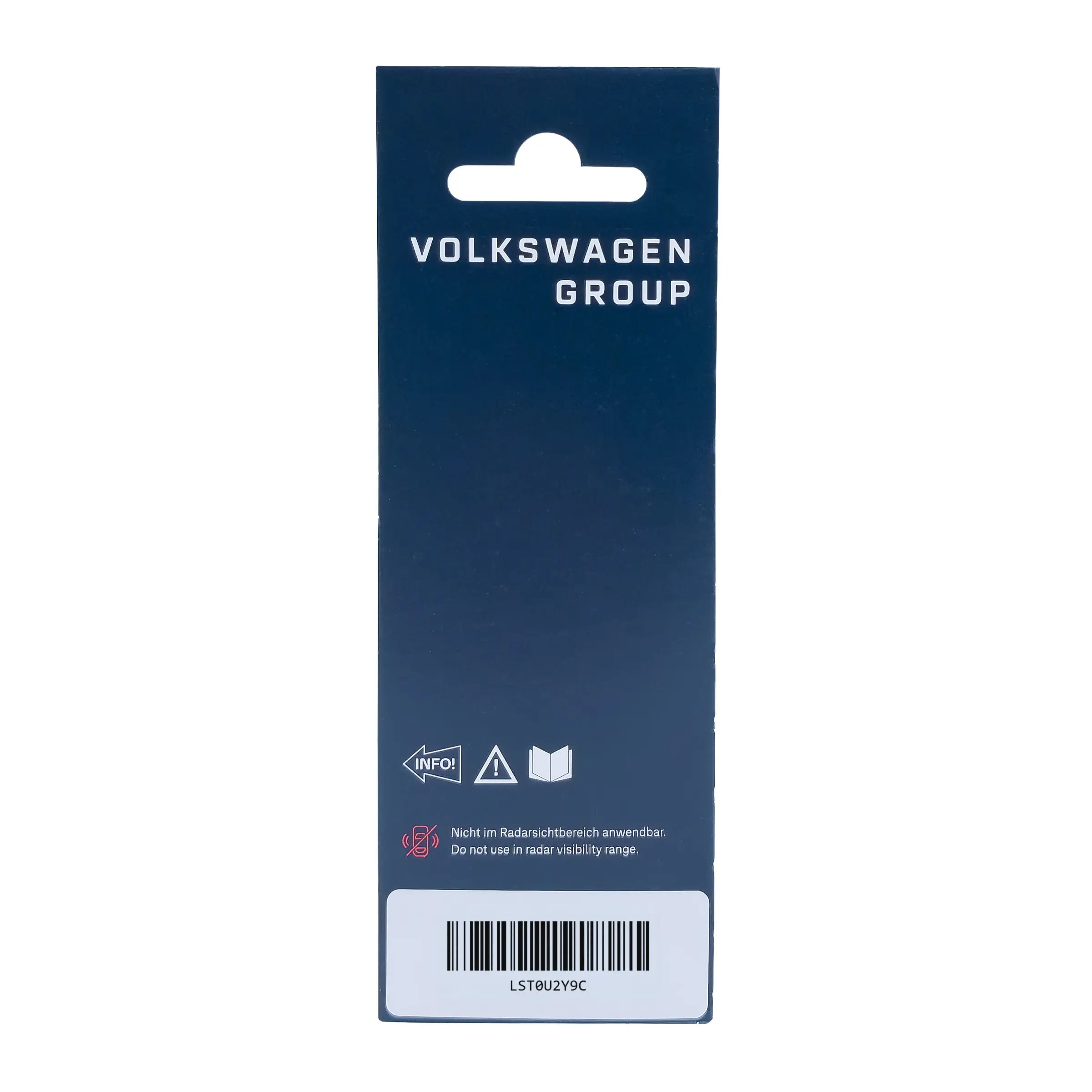 Audi Lackstift-Set Ibisweiß Y9C, Verpackung Rückseite mit Hinweisen, LST0U2Y9C