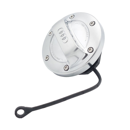Audi original Tankdeckel, Deckel in Alu-Optik mit Audi-Ringen, 8Y0071000