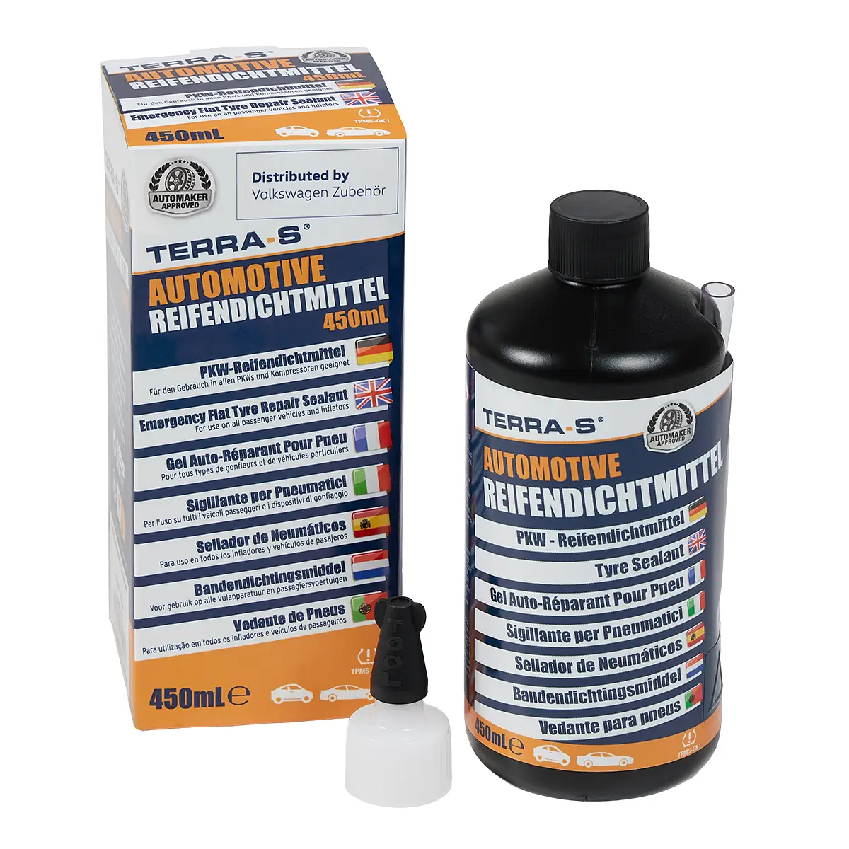 Terra-S VW Reifendichtmittel 450ml, Nachfüllpack Dichtmittel T16000, 5H0096791