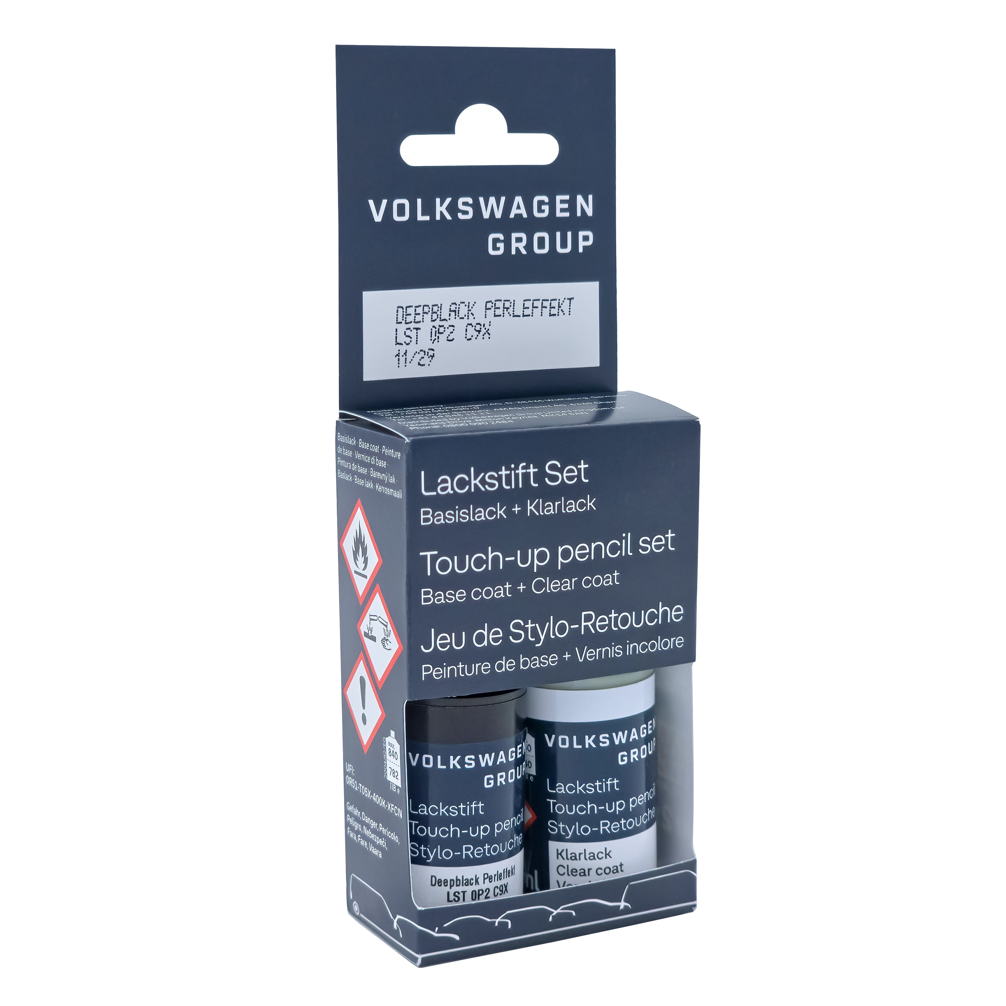 VW Lackstift Farbcode C9X Lackstift-Set - Deep Black Perleffekt LST0P2C9X