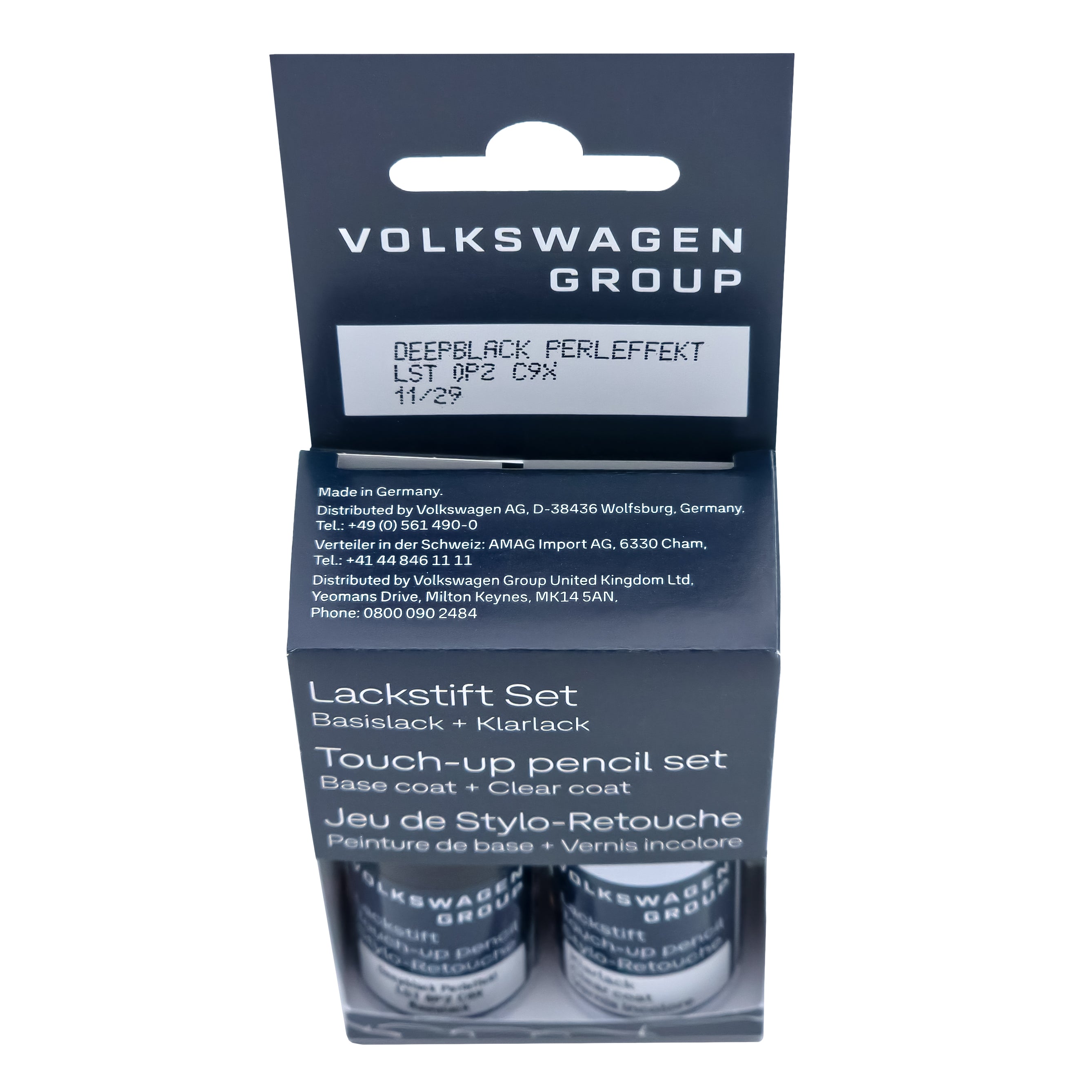 VW Lackstift Farbcode C9X Lackstift-Set - Deep Black Perleffekt LST0P2C9X