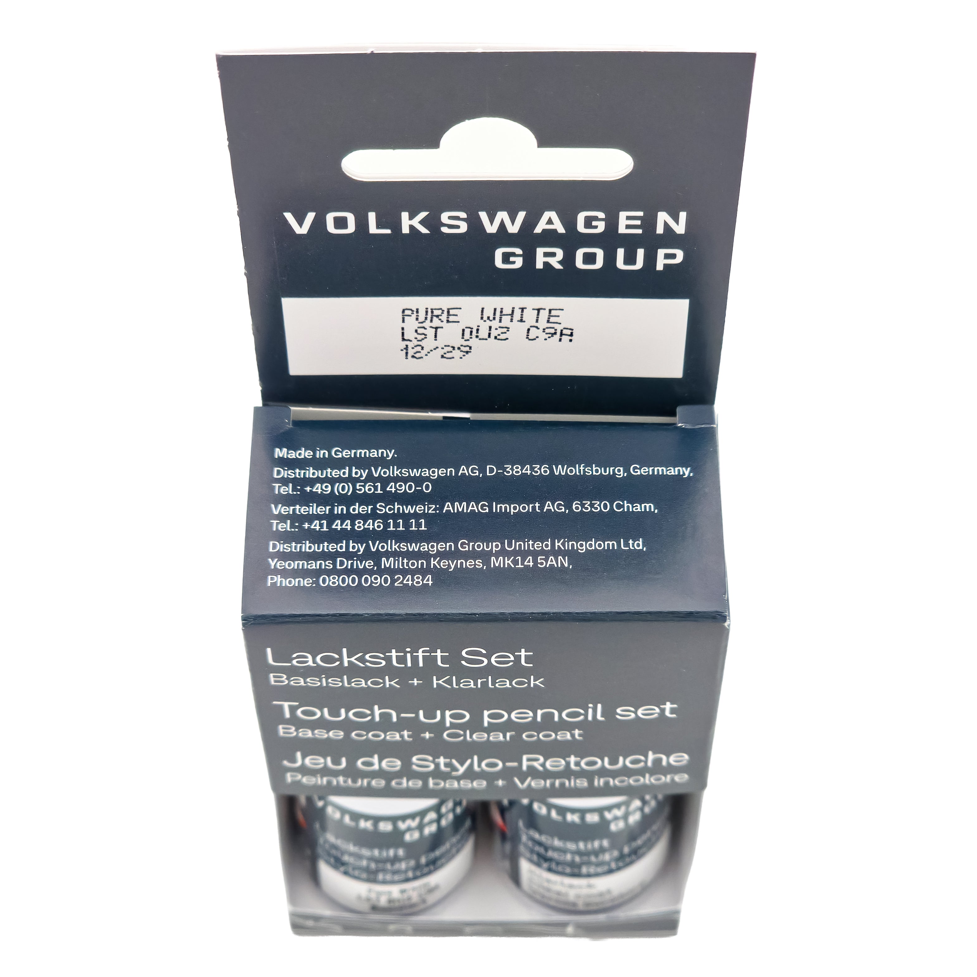VW Lackstift Farbcode C9A Lackstift-Set - Pure White LST0U2C9A