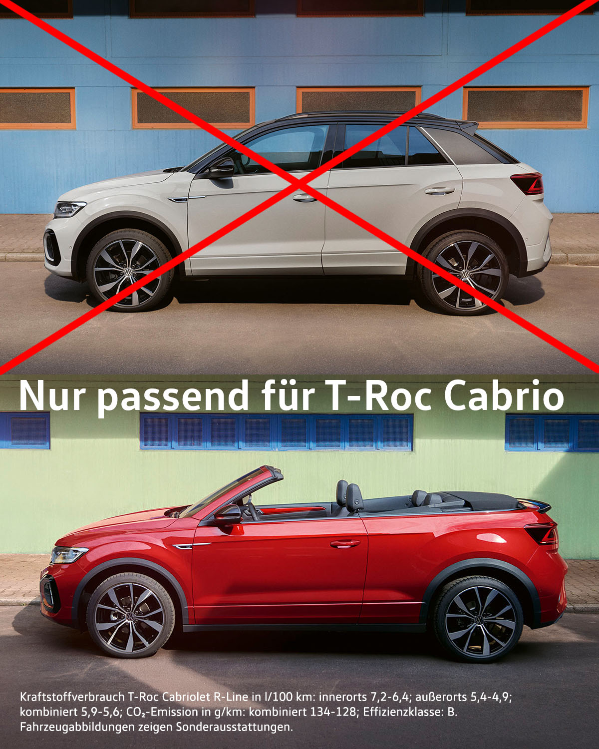 VW T-Roc Cabrio Gummimatten, 4 Stück, vorne und hinten, 2GC06150082V