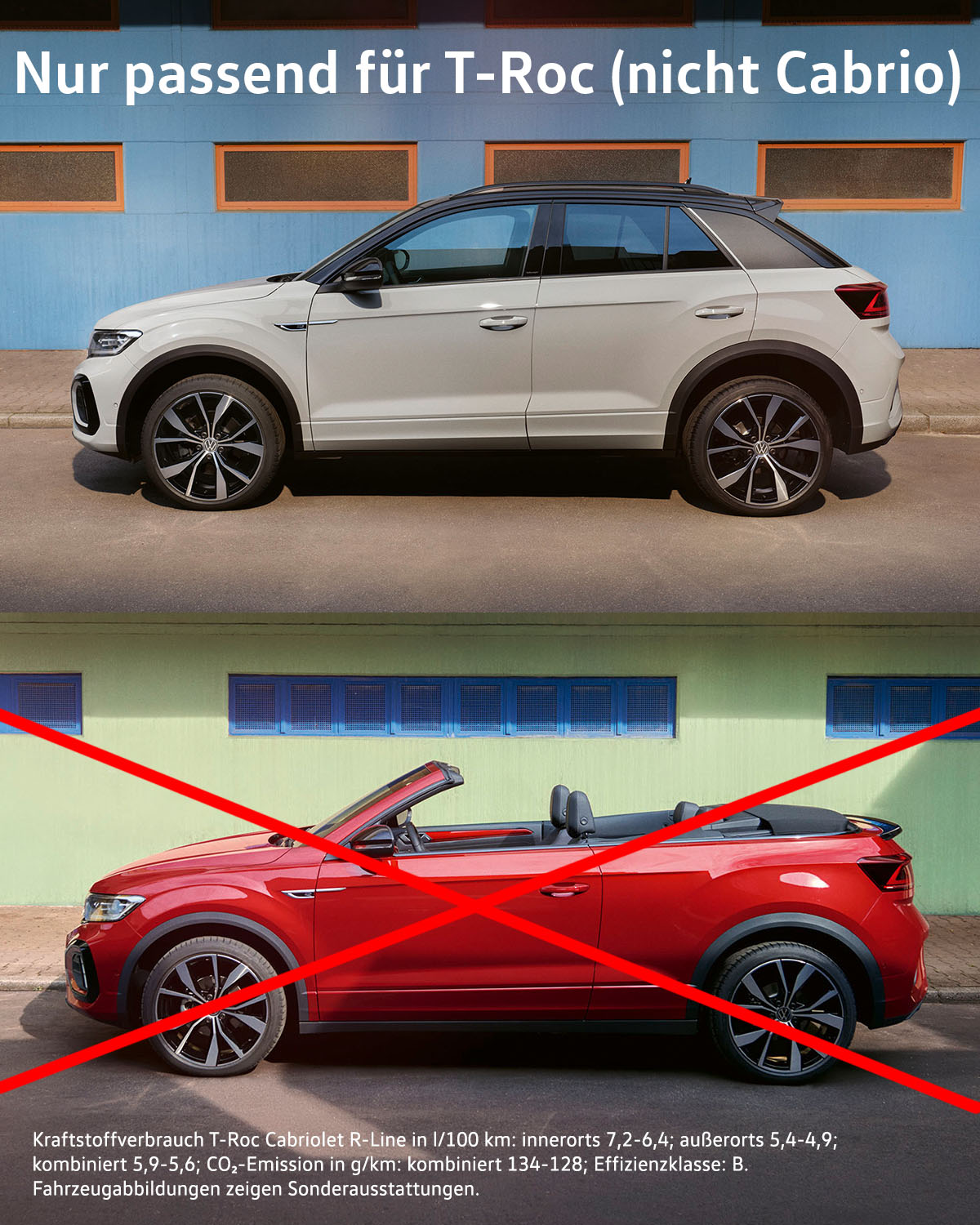 VW T-Roc Gummimatten, 4 Stück, vorne und hinten, 2GA06150082V