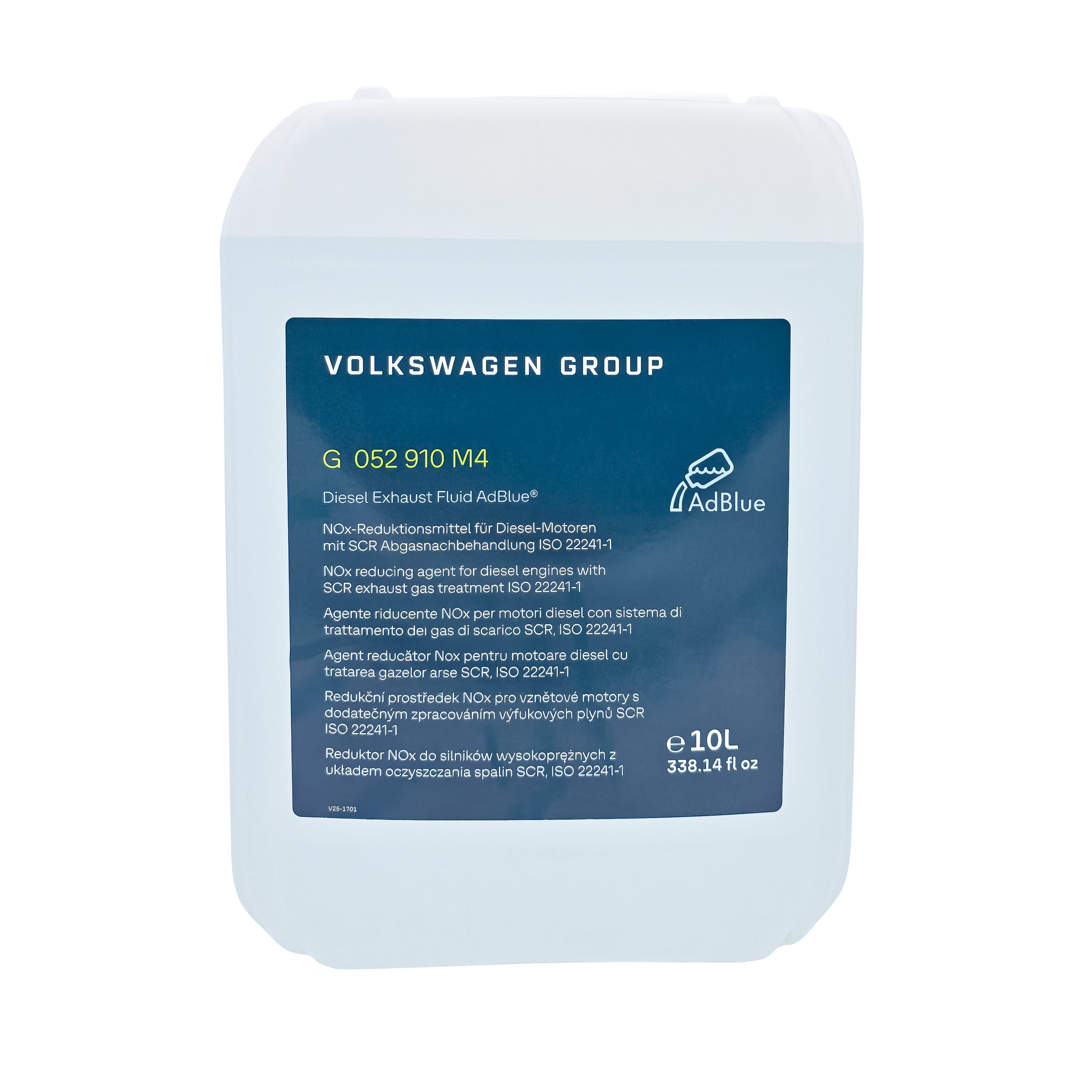 VW ADBLUE UREA 10L CANISTER MET VULLING TUNGEL, DIESEL PUNTUS Vloeistof, G052910M4