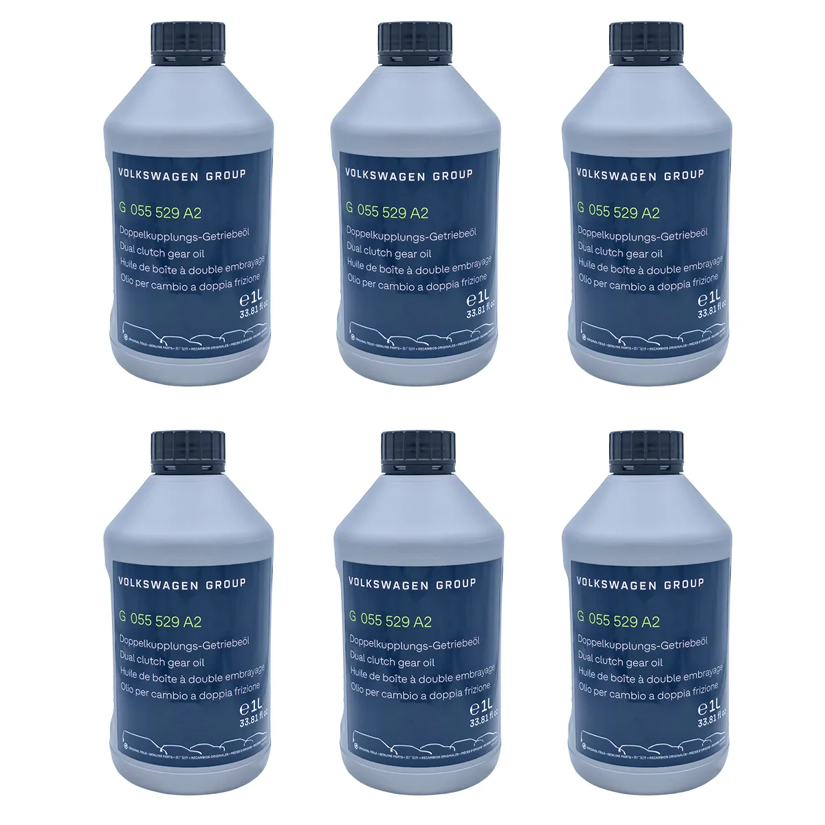 VW DSG Öl G055529A2, 6 Liter Doppelkupplungs-Getriebeöl in 6x 1-Liter-Flaschen