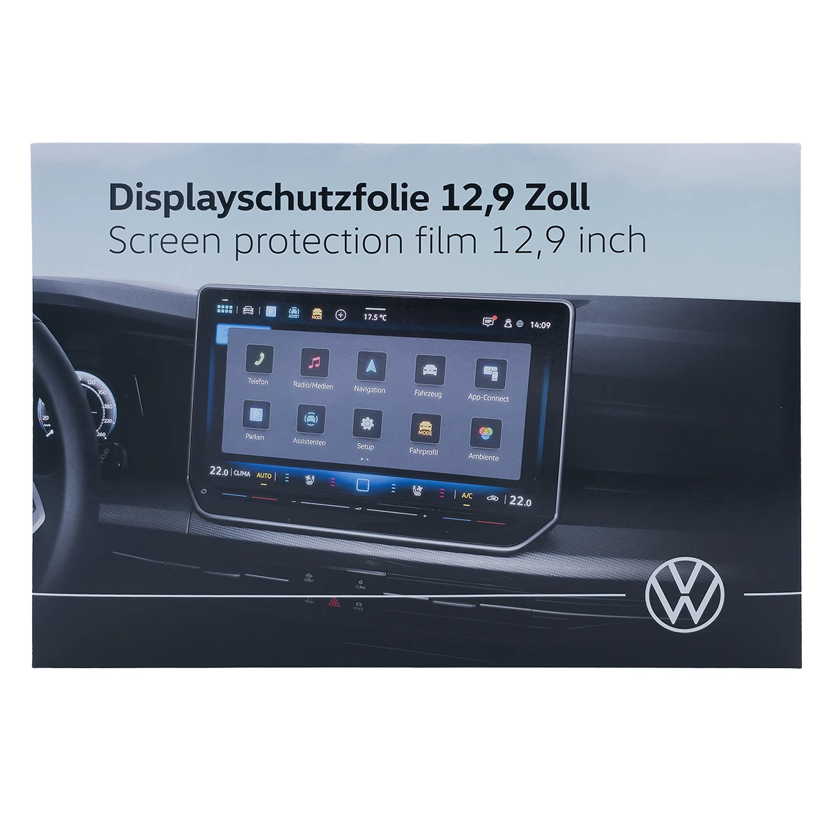 VW Displayschutzfolie 12,9 Zoll Verpackung, Original Volkswagen 5H0051709A