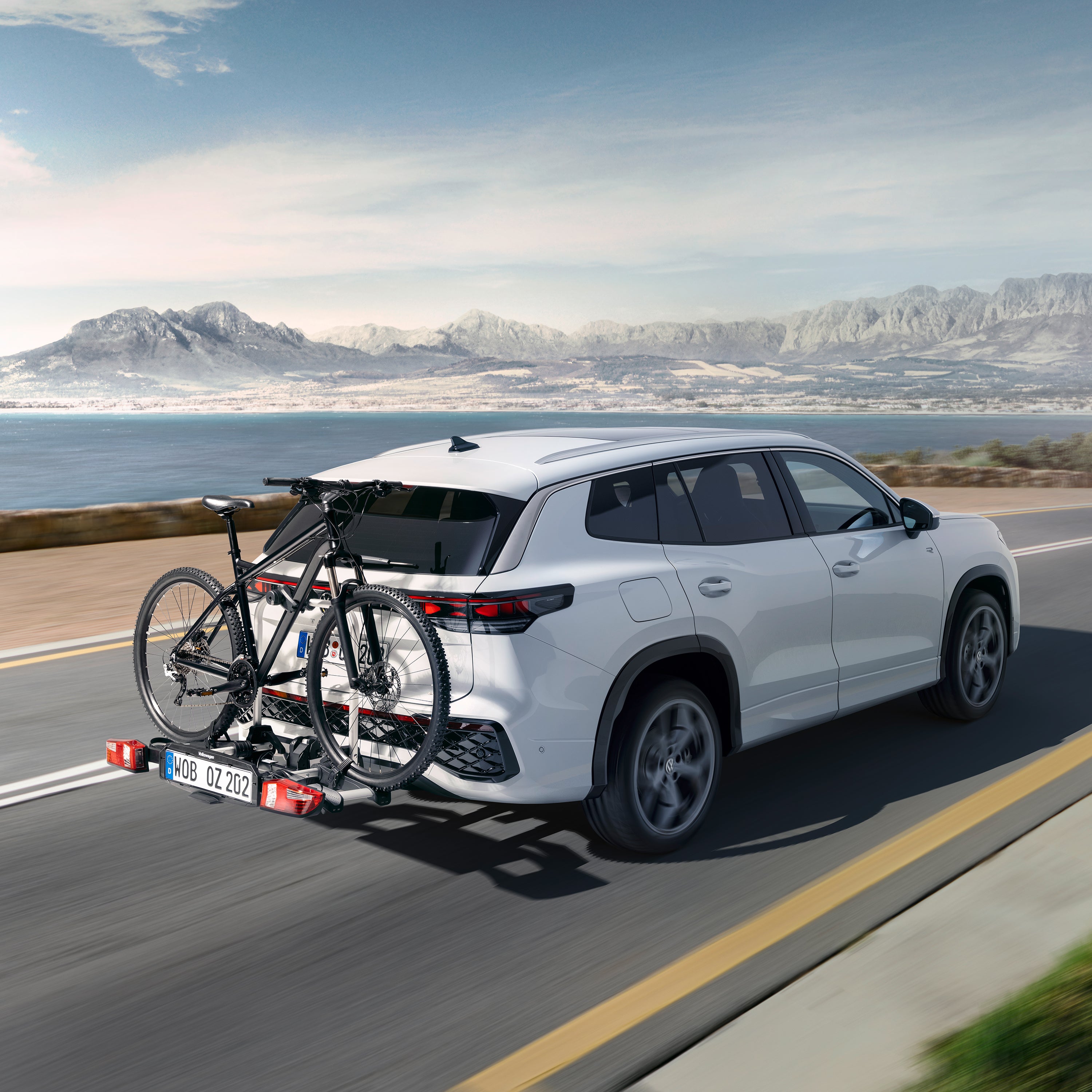 Volkswagen Fahrradträger Premium, für AHK, max. 2 Räder, AHV-Träger, faltbar & abklappbar, 000071105T