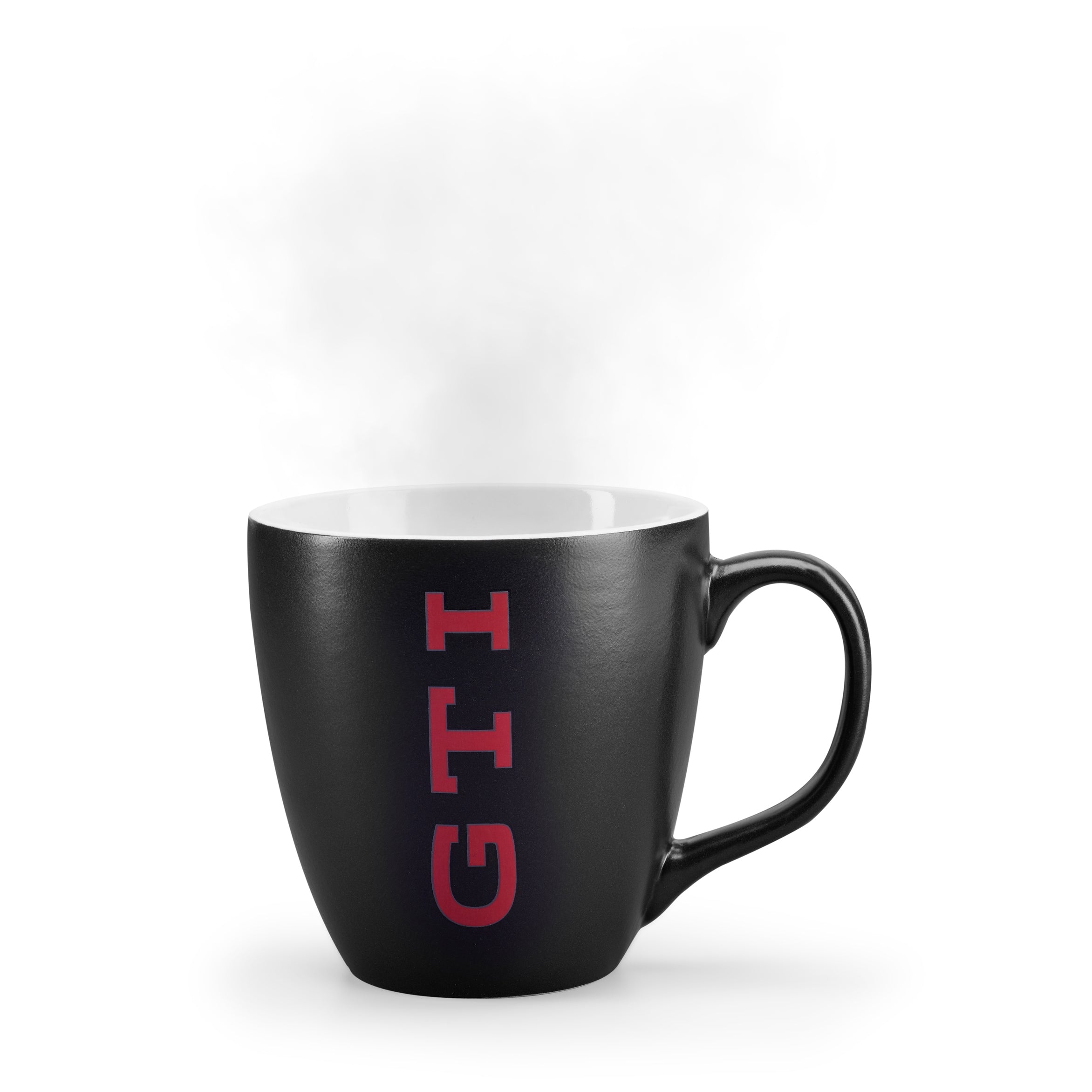 VW Becher GTI Kollektion, 400ml Farbwechsel-Tasse, schwarz mit rotem GTI Logo, 1K6069601