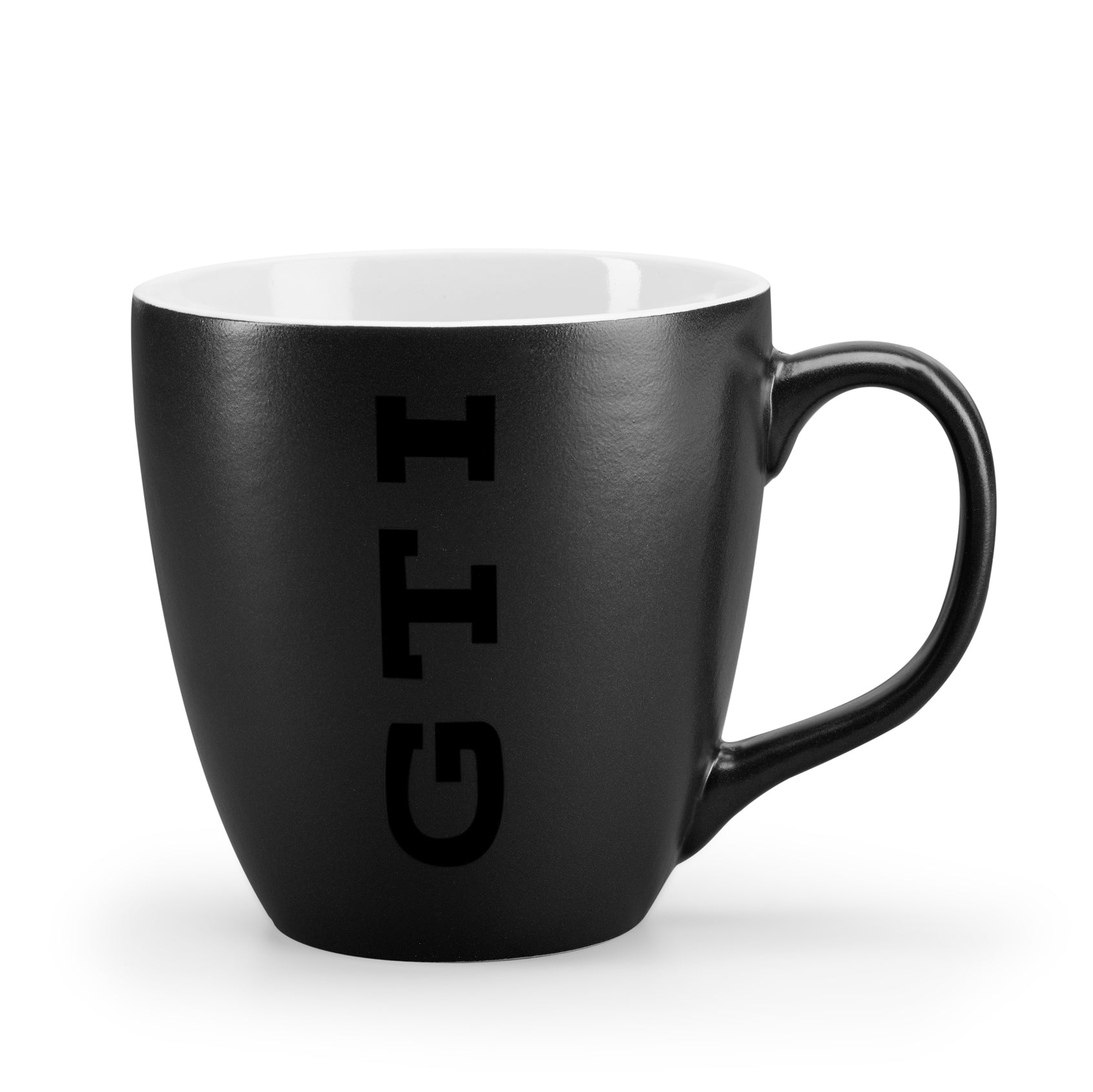 VW Becher GTI Kollektion, 400ml Farbwechsel-Tasse, schwarz mit rotem GTI Logo, 1K6069601