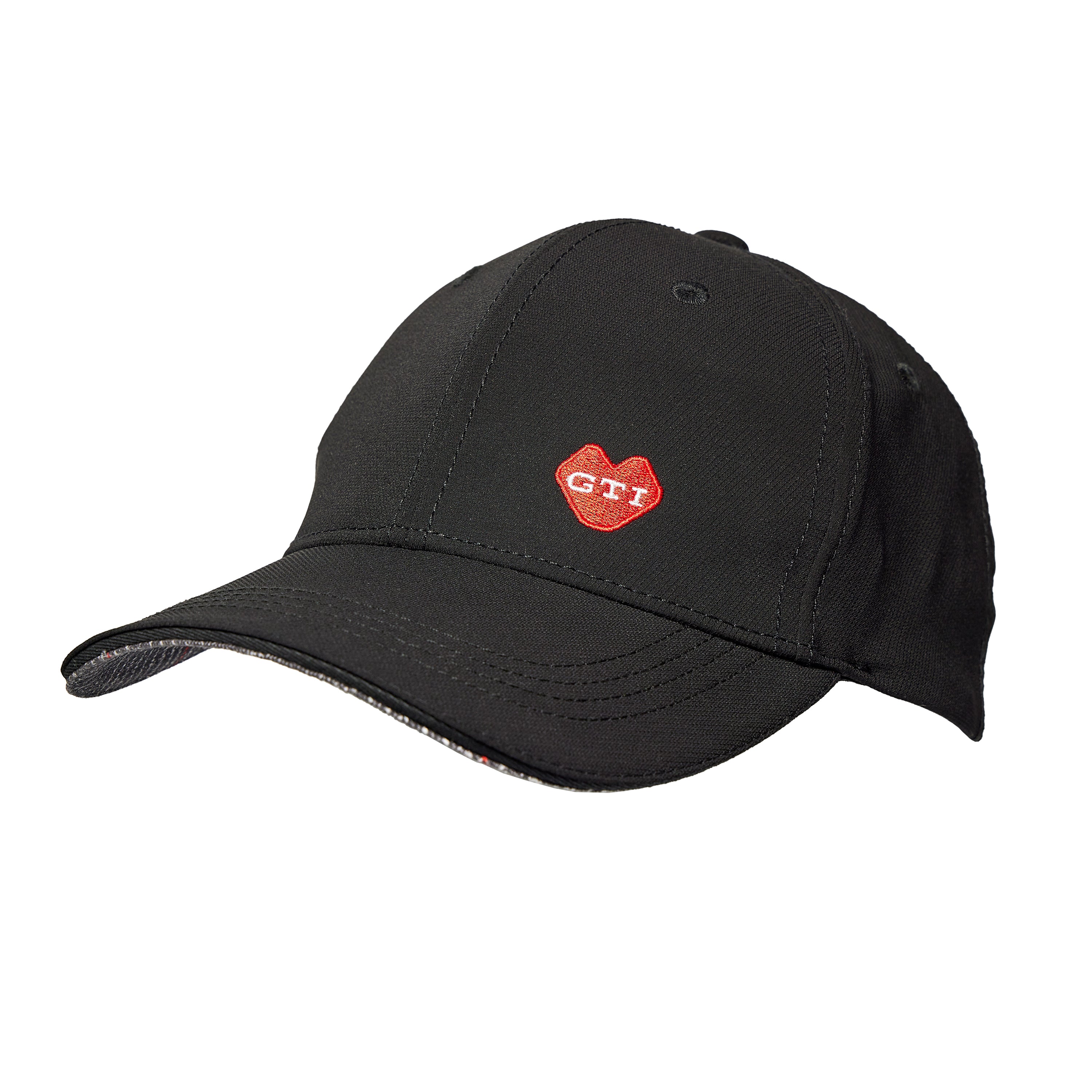 VW Cap GTI Kollektion, Basecap mit GTI-Herz-Logo, Kappe schwarz, 3A4084300C041