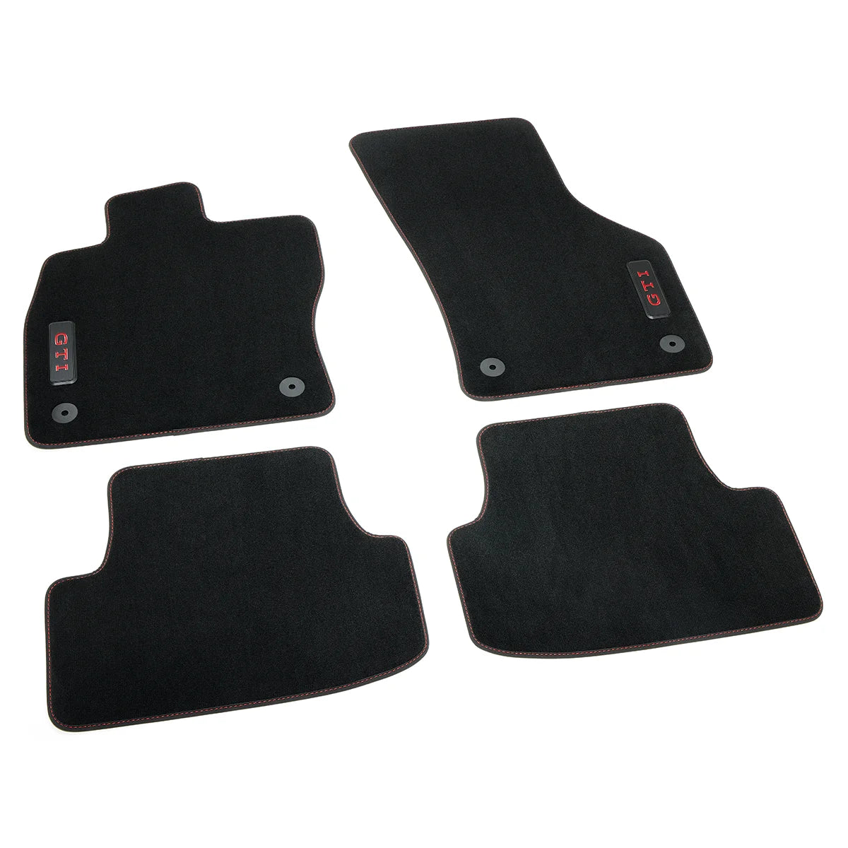 VW Golf 7, Golf 8 GTI Textilfußmatten, mit beleuchtetem GTI Logo, 4er Set, vorne und hinten, 5H1061270DWGK