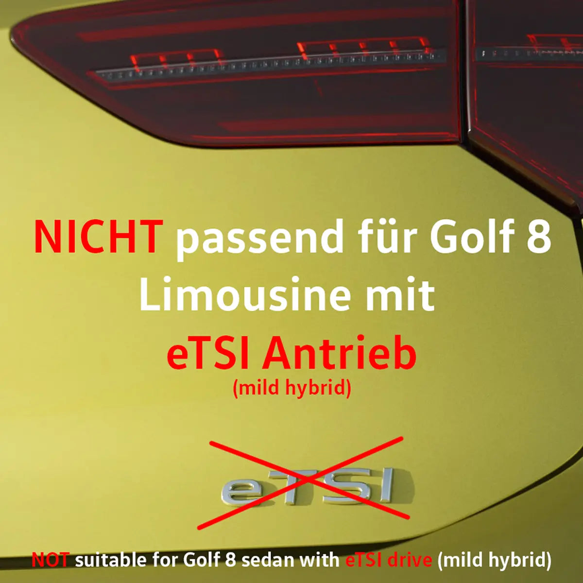 VW Golf 8 VIII Limousine und Variant Gummimatten, 2 Stück, vorne, 5H106150282V