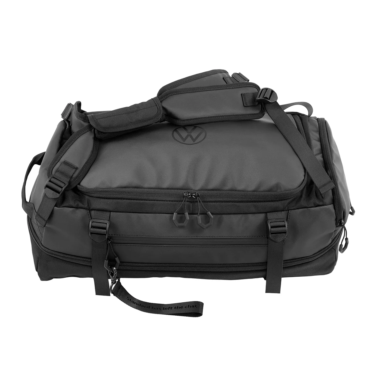 VW ID. Polo Duffle Bag schwarz, geschlossen mit VW Logo, Original Zubehör 330087318041