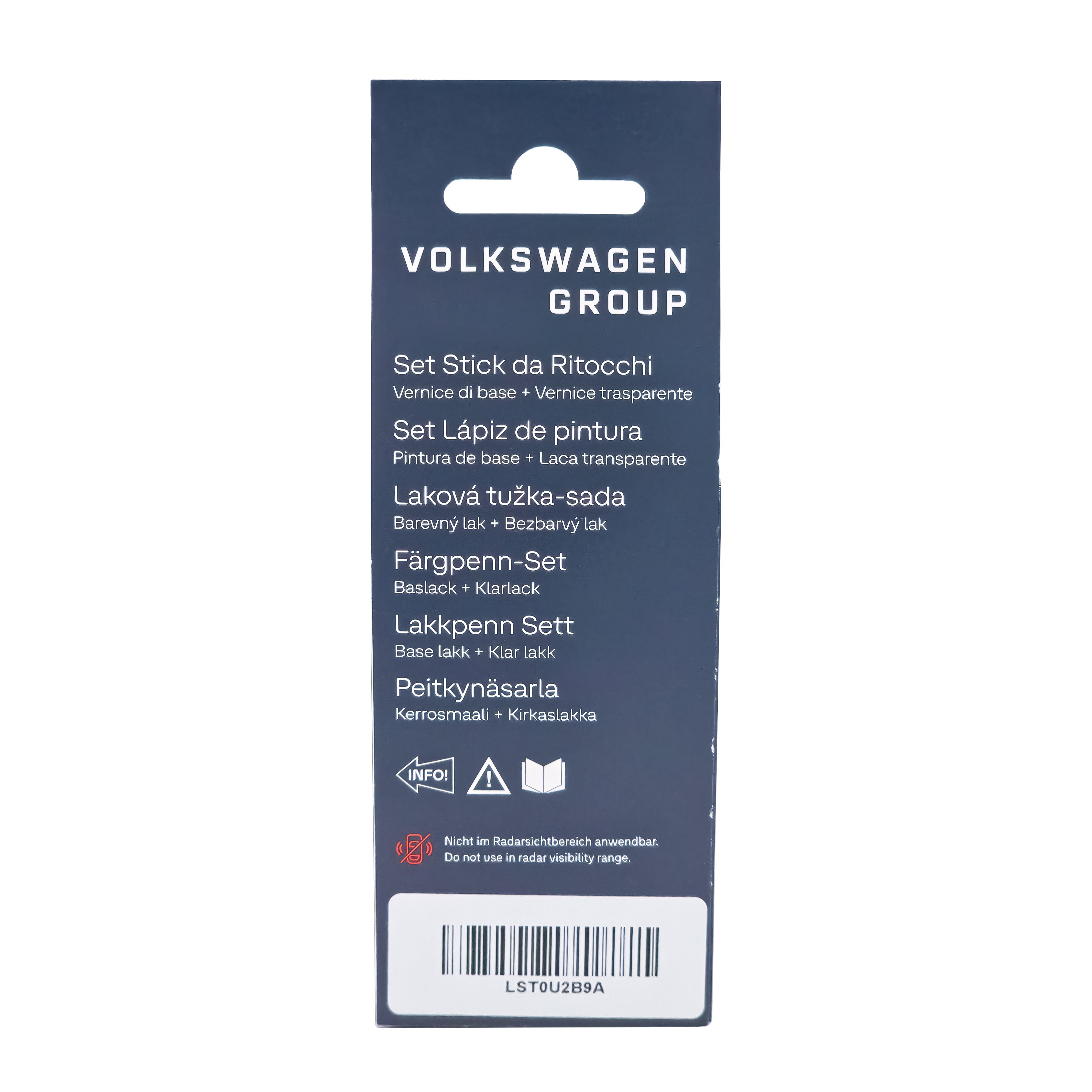 VW Audi Lackstift Farbcode B9A Lackstift-Set LB9A - Candyweiss / Cortinaweiss Uni - LST0U2B9A