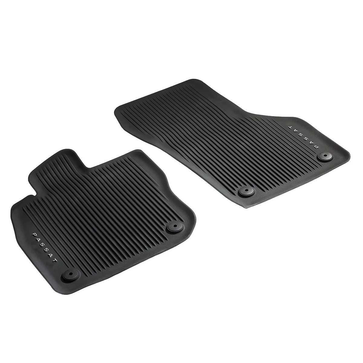VW Passat IX B9 Gummimatten 2er-Set vorne freigestellt, Titanschwarz, 3J106150282V