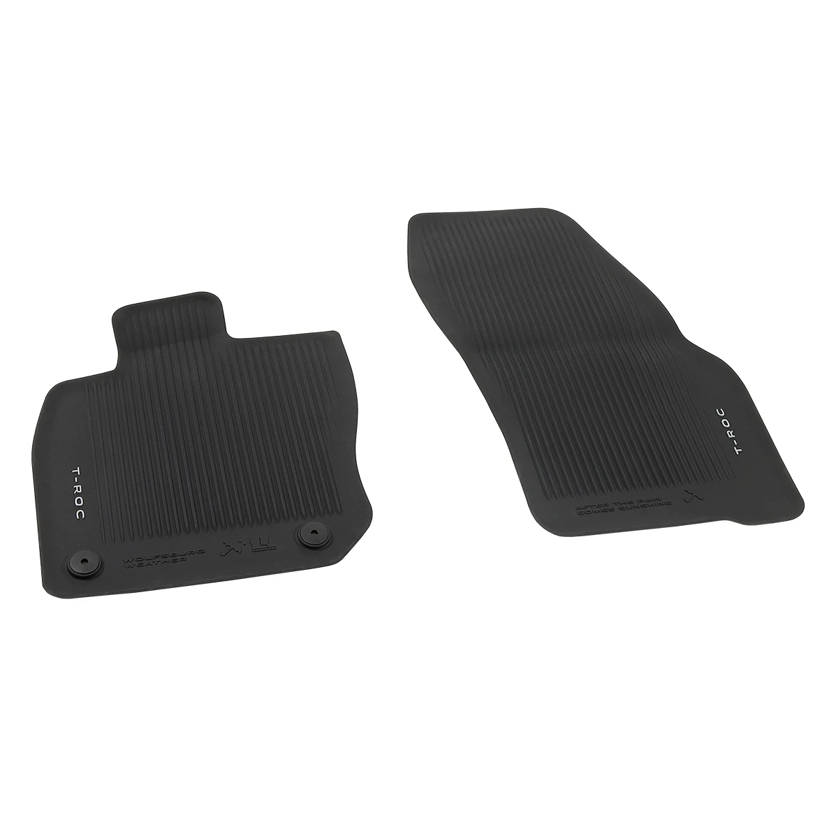 VW T-Roc Gummimatten, 2 Stück, ab Baujahr 2026, vorne und hinten, 2GV06150282V