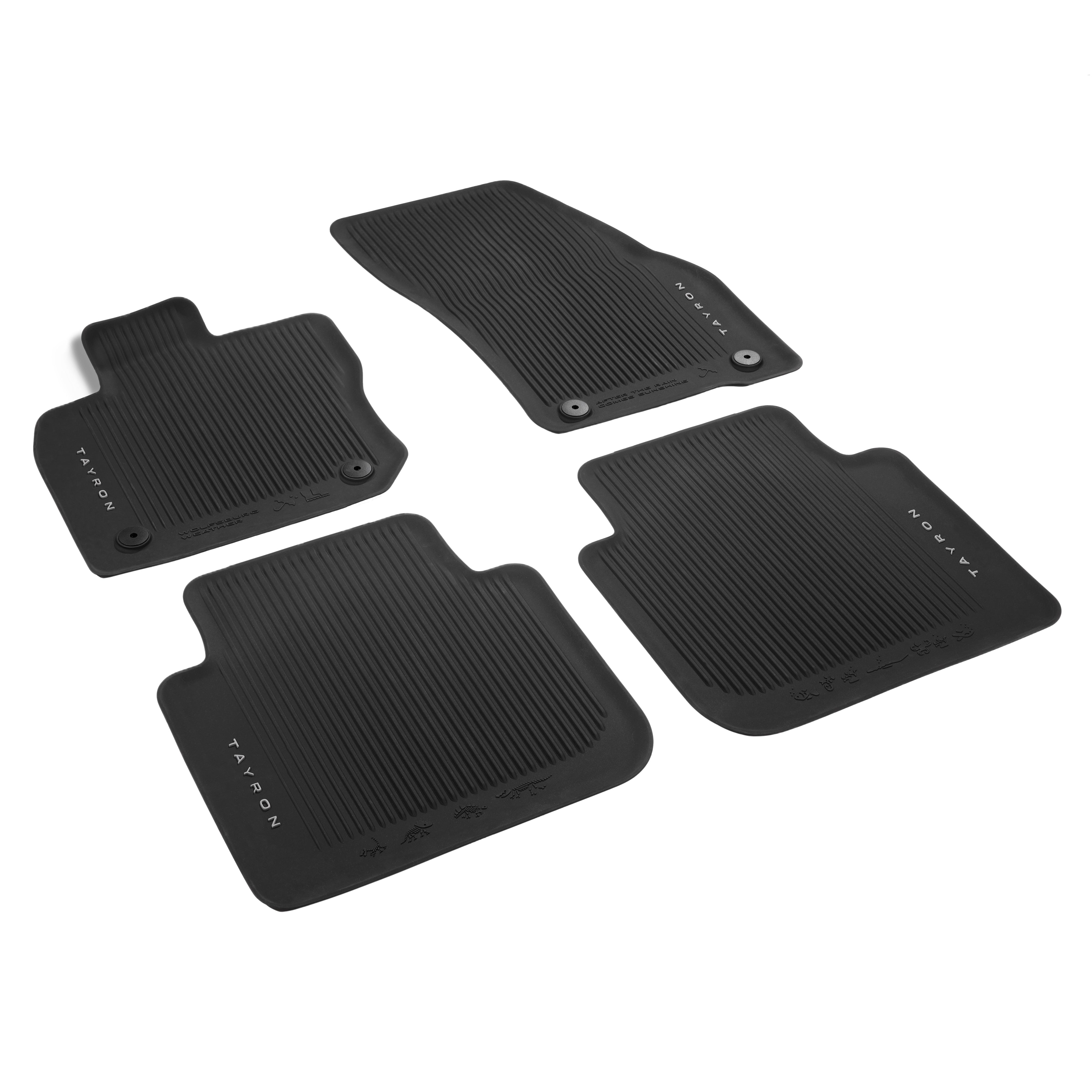 Tapis en caoutchouc VW Tayron, 4 pièces, avant et arrière, 57L06150082V
