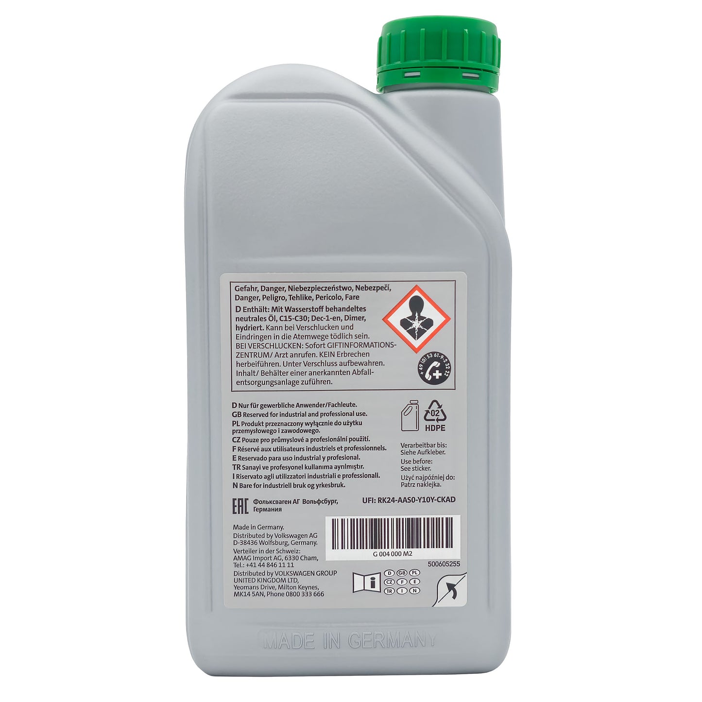 VW hydraulic oil G004000M2, 1 liter servo oil, power steering, central hydraulic oil