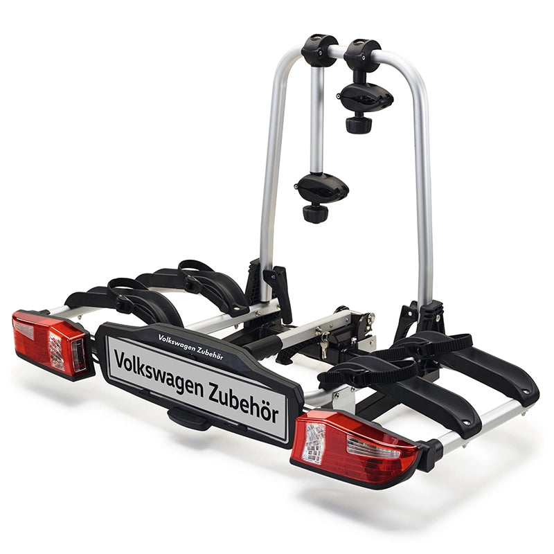 VW Fahrradträger Basic Flex für 2 Räder mit Rückleuchten und Kennzeichenhalter, 000071105G