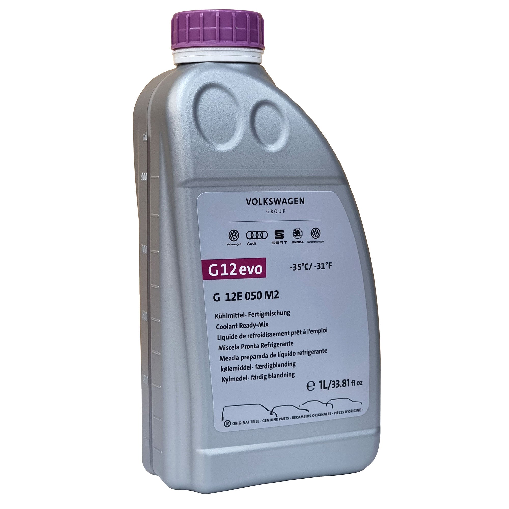 VW Kühlmittel G12E050M2, Frostschutz bis -35 °C, 1L Fertigmischung, Ready mix, G12evo