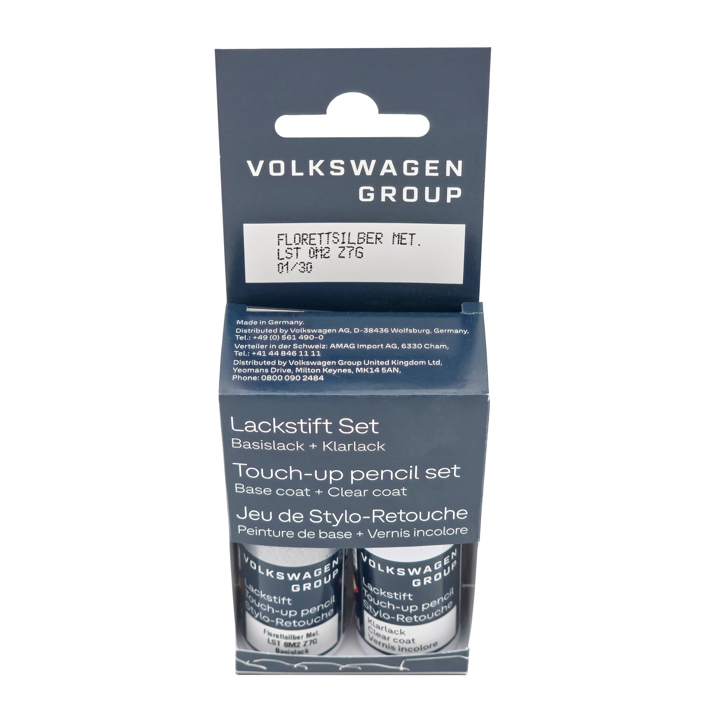 VW Audi Lackstift Color Code Z7G Lackstift Set LZ7G - Florett Silver Metallic - LST0M2Z7G