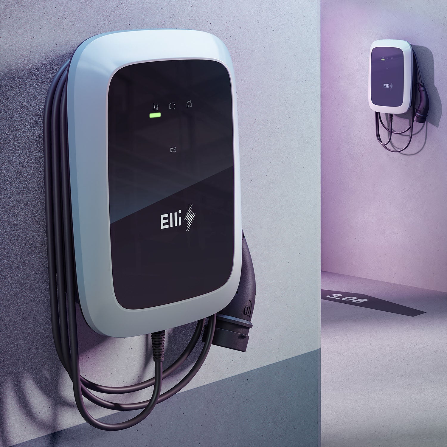 Elli Charger Pro 11 kW Wallbox mit Kabel 7,5m (Typ2), App, WLAN, LTE, EEBus, OCPP 2.0J & MID Stromzähler