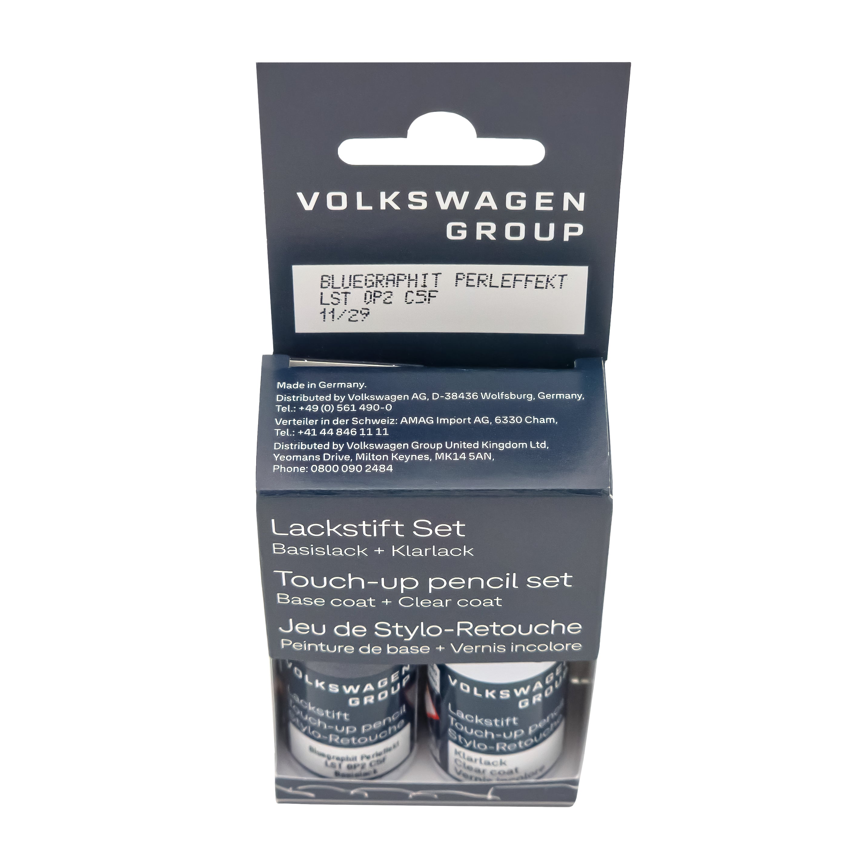 VW Audi Lackstift Farbcode C5F Lackstift-Set LC5F – Bluegraphit-Perleffekt - LST0P2C5F