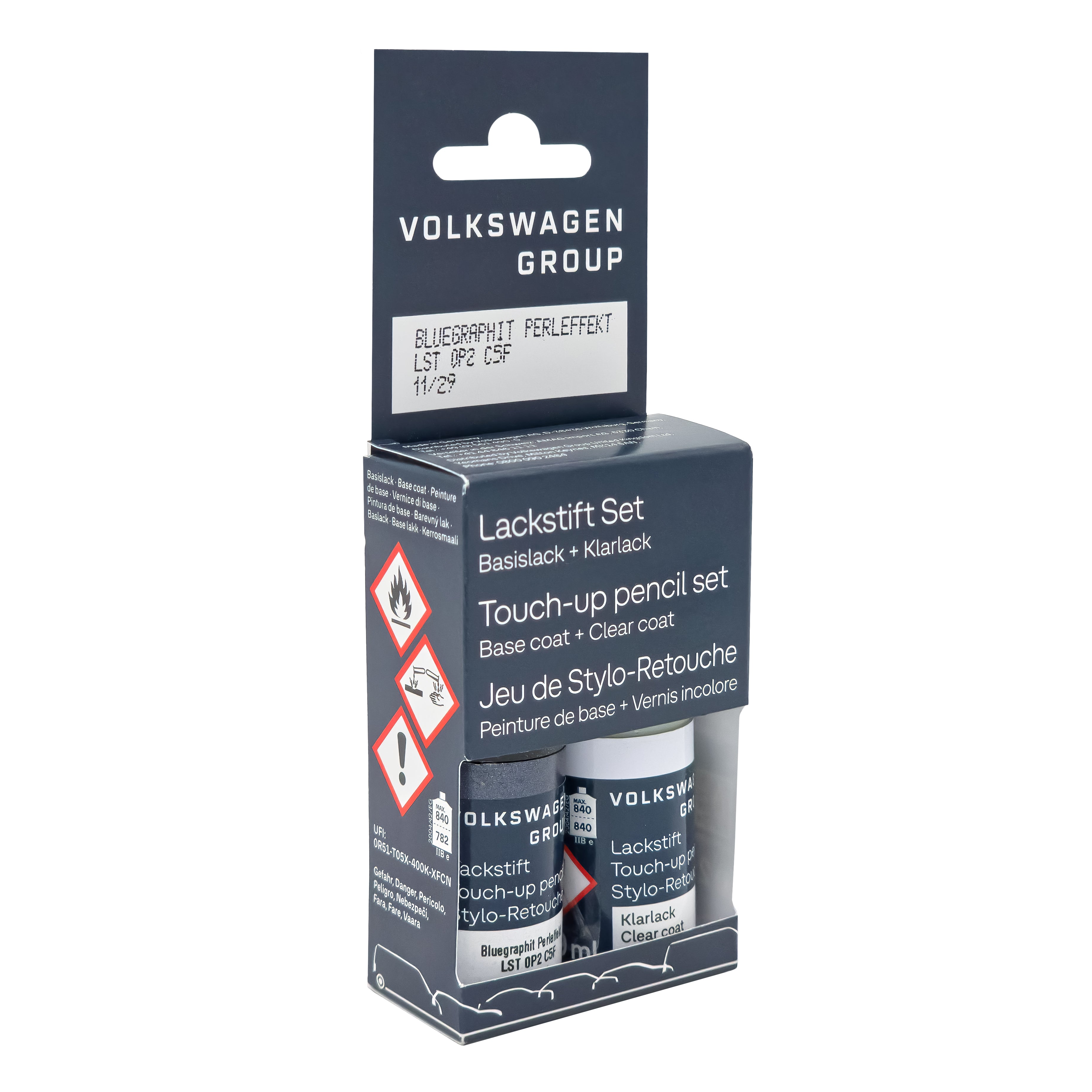 VW Audi Lackstift Farbcode C5F Lackstift-Set LC5F – Bluegraphit-Perleffekt - LST0P2C5F