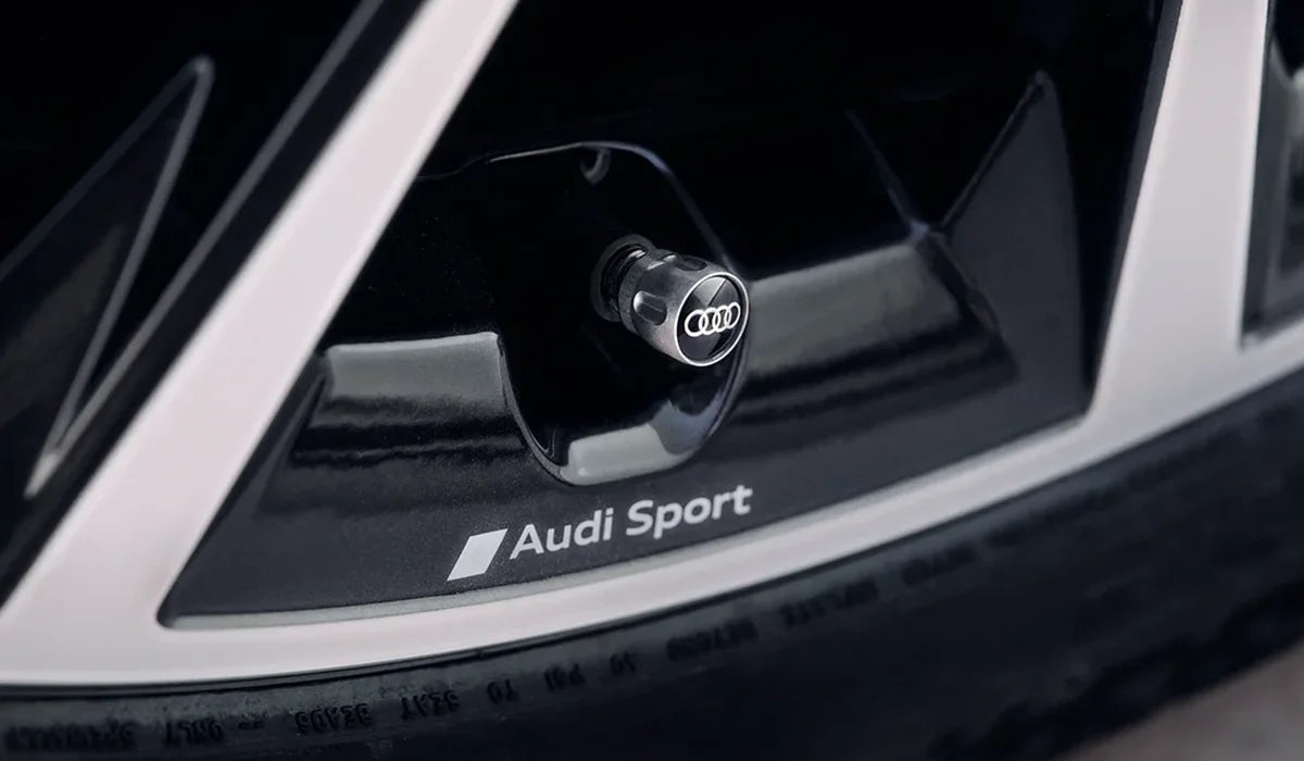 Original Audi Sport Ventilkappen für Alufelgen mit Audi Ringen Logo