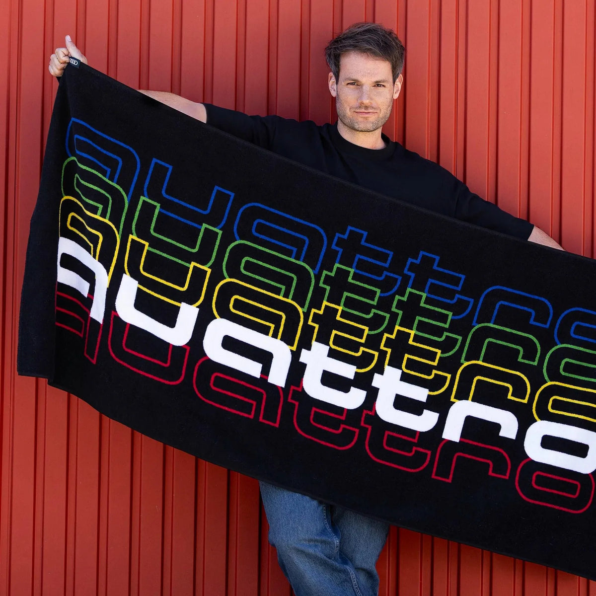 quattro pulse Strandlaken, schwarz, Baumwolle, 80 x 180 cm – Anwendungsbild 1