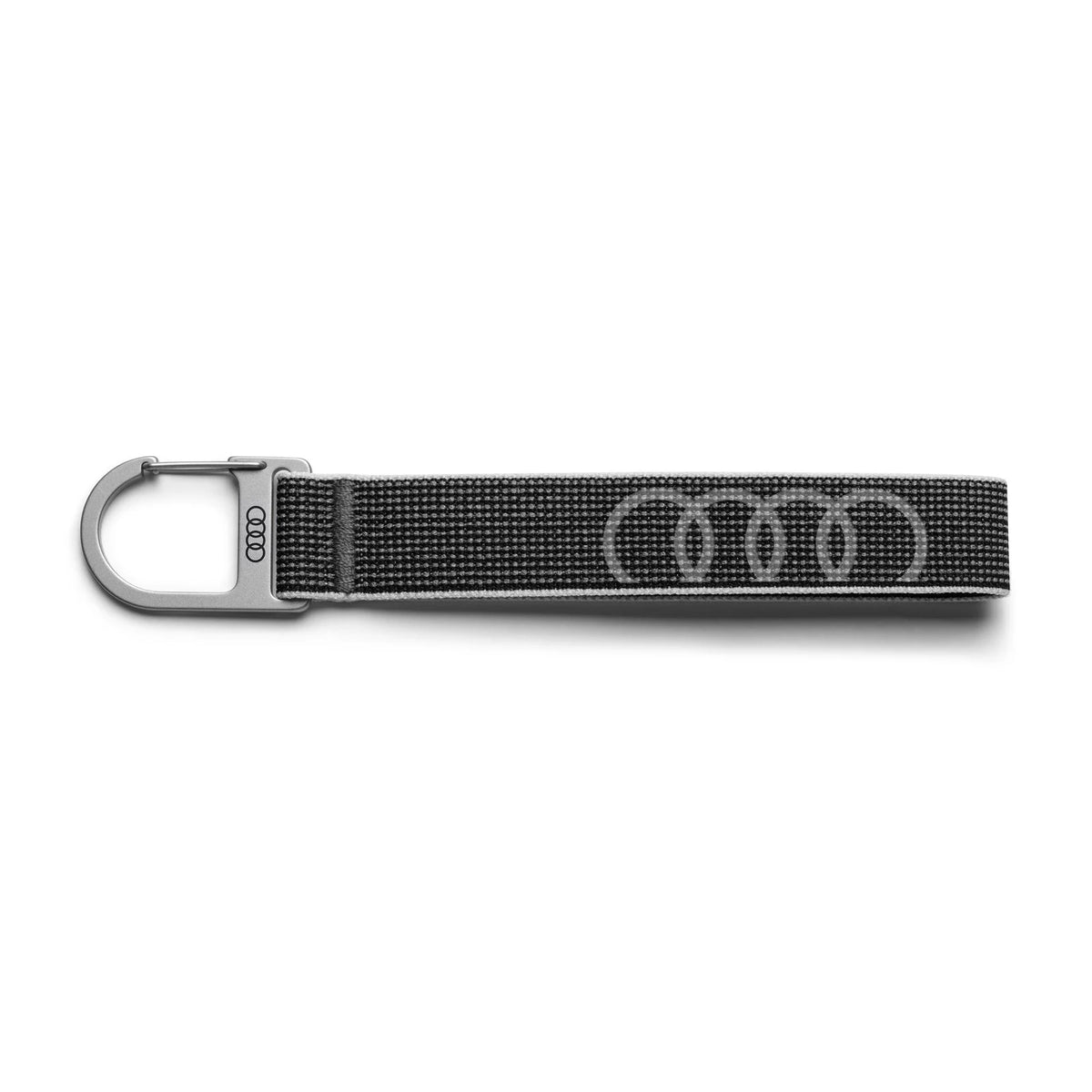 Audi Schlüsselanhänger Schlaufe, grau, Edelstahl – Ansicht 1