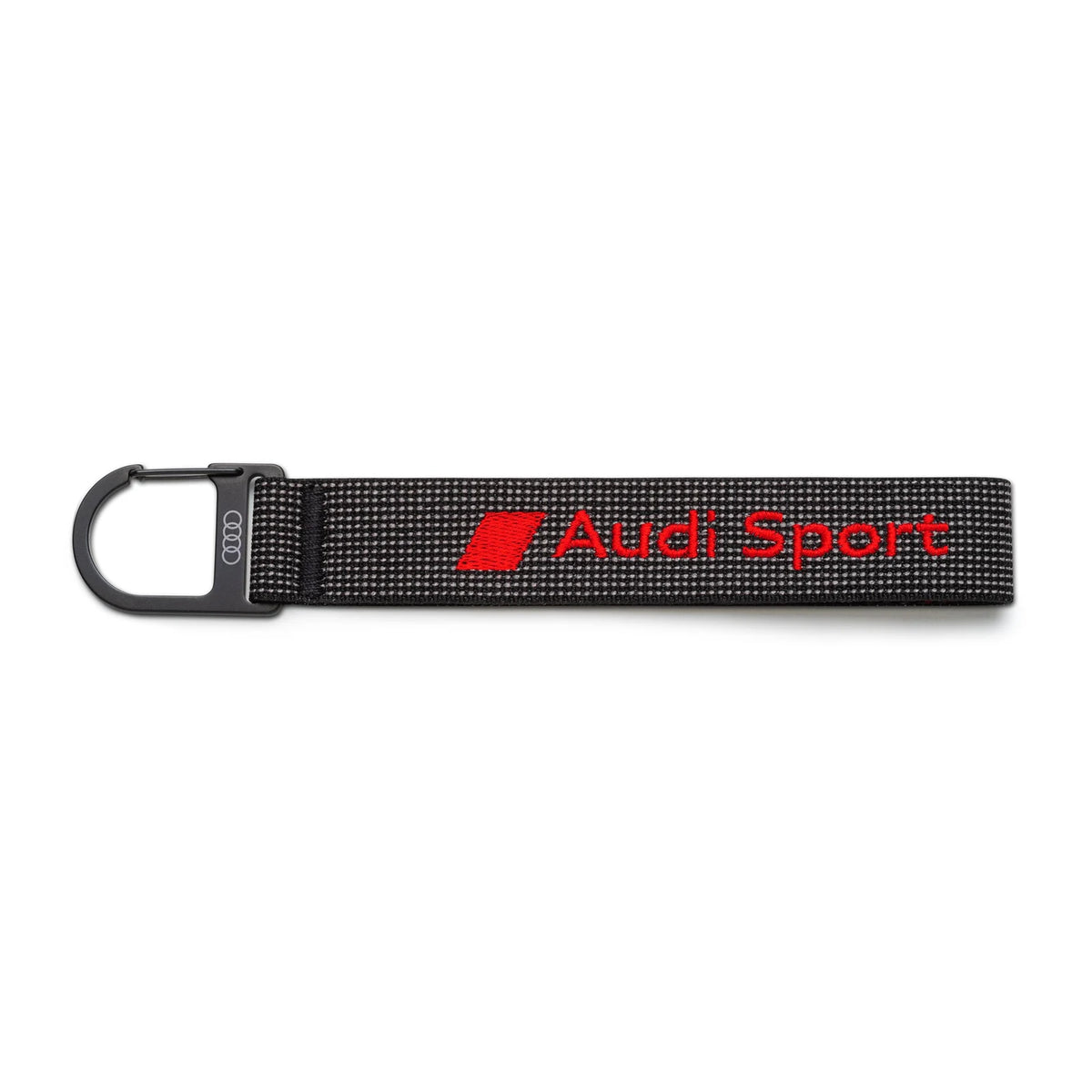 Audi Sport Schlüsselanhänger Schlaufe, schwarz, Edelstahl – Ansicht 1