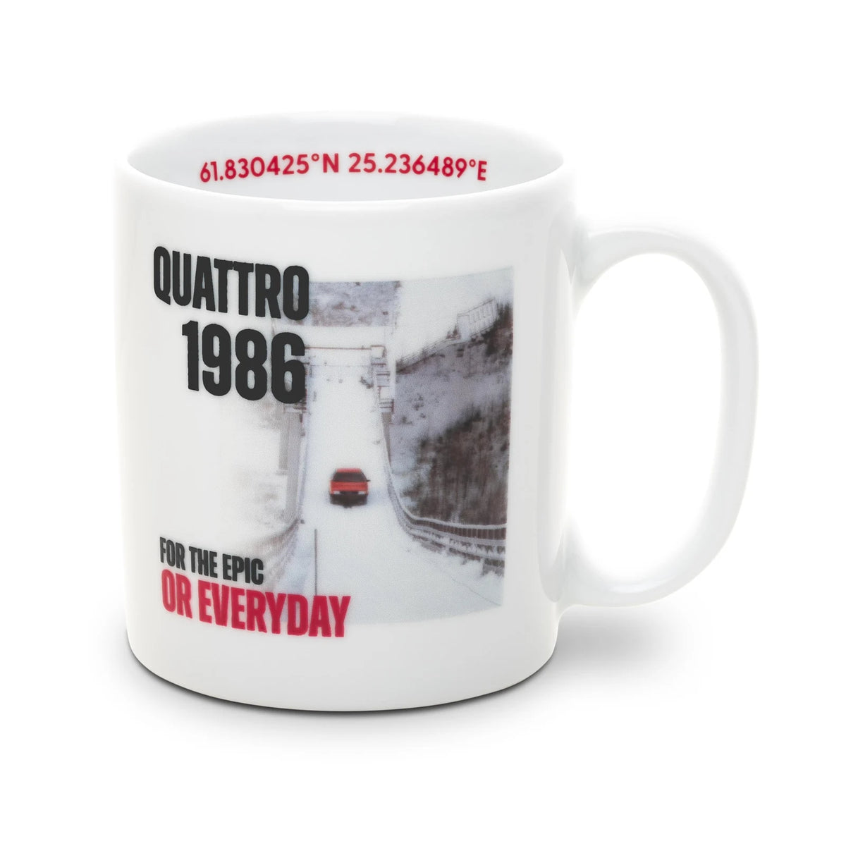 Audi Kaipola '86 Tasse, weiß, Porzellan, 350 ml – Ansicht 1