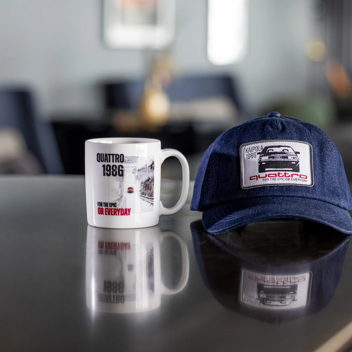 Audi Kaipola '86 Tasse, weiß, Porzellan, 350 ml – Anwendungsbild 1