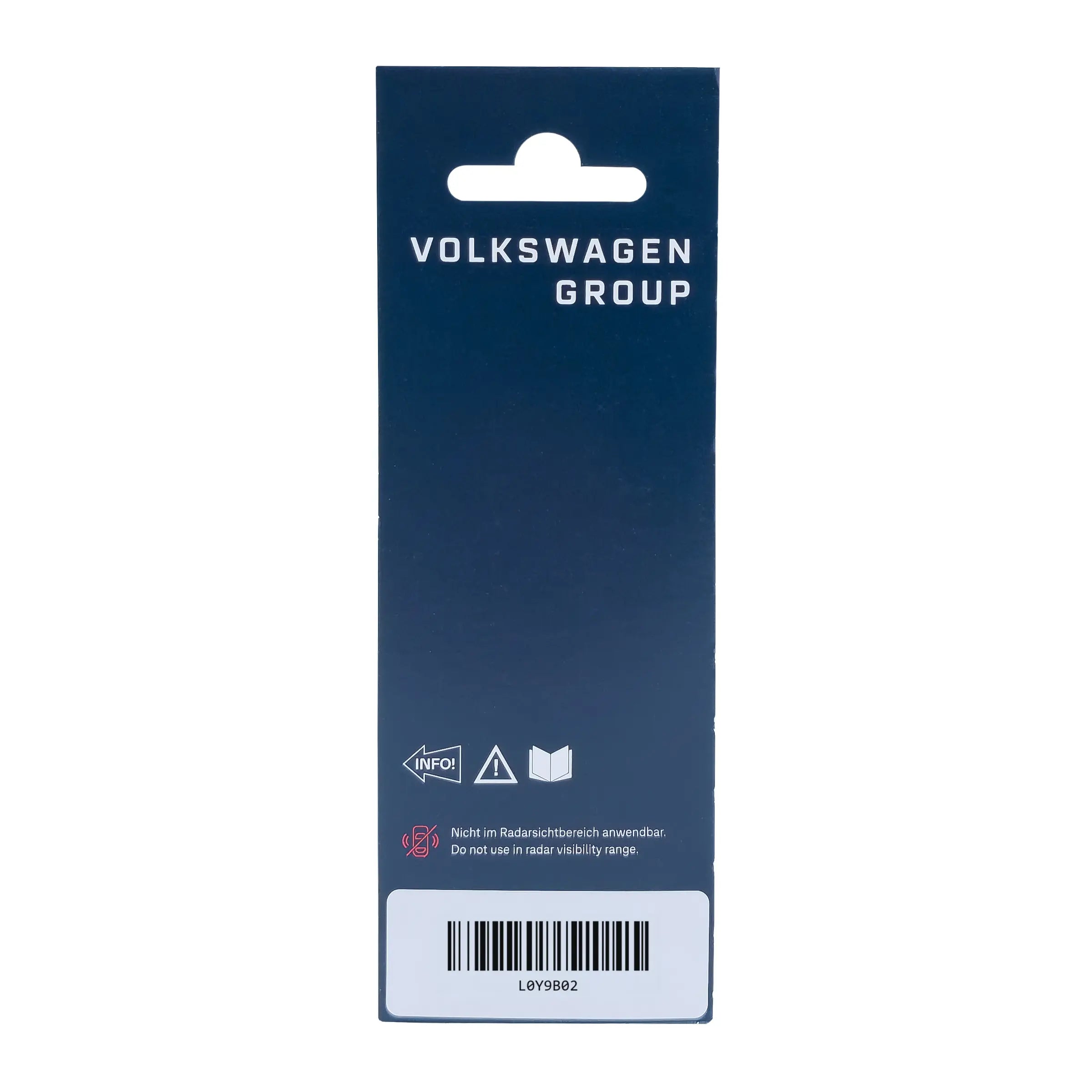 Audi Lackstift-Set Brillantschwarz Y9B, Verpackung Rückseite mit Hinweisen, L0Y9B02