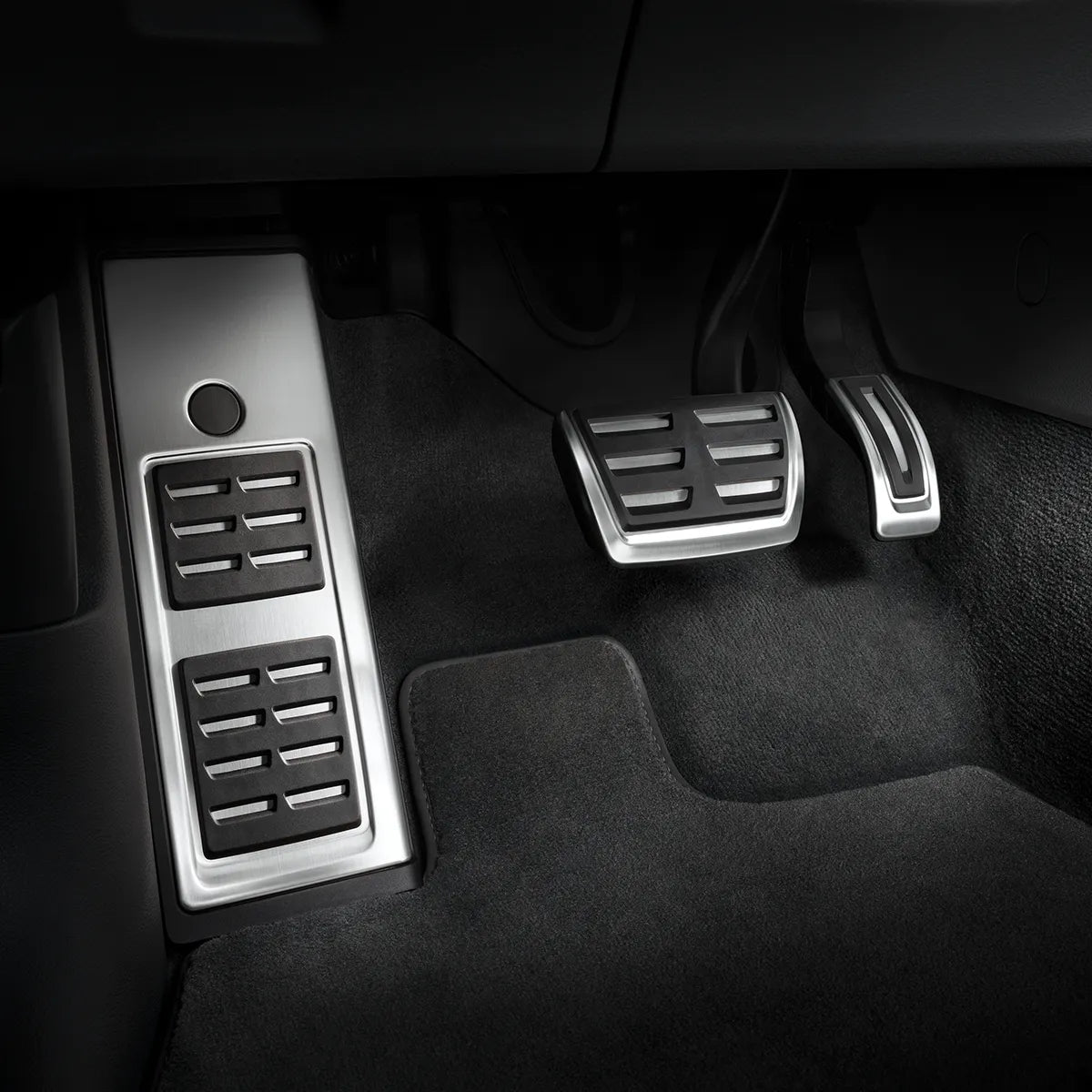 Audi Pedalkappen Set Edelstahl Q5/SQ5 Automatik mit Fußstütze, 80B064205A