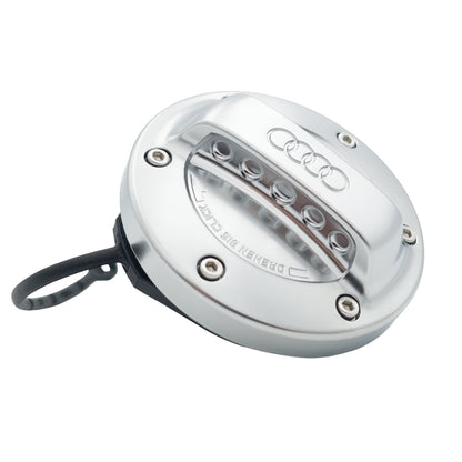Audi original Tankdeckel, Deckel in Alu-Optik mit Audi-Ringen, 8Y0071000