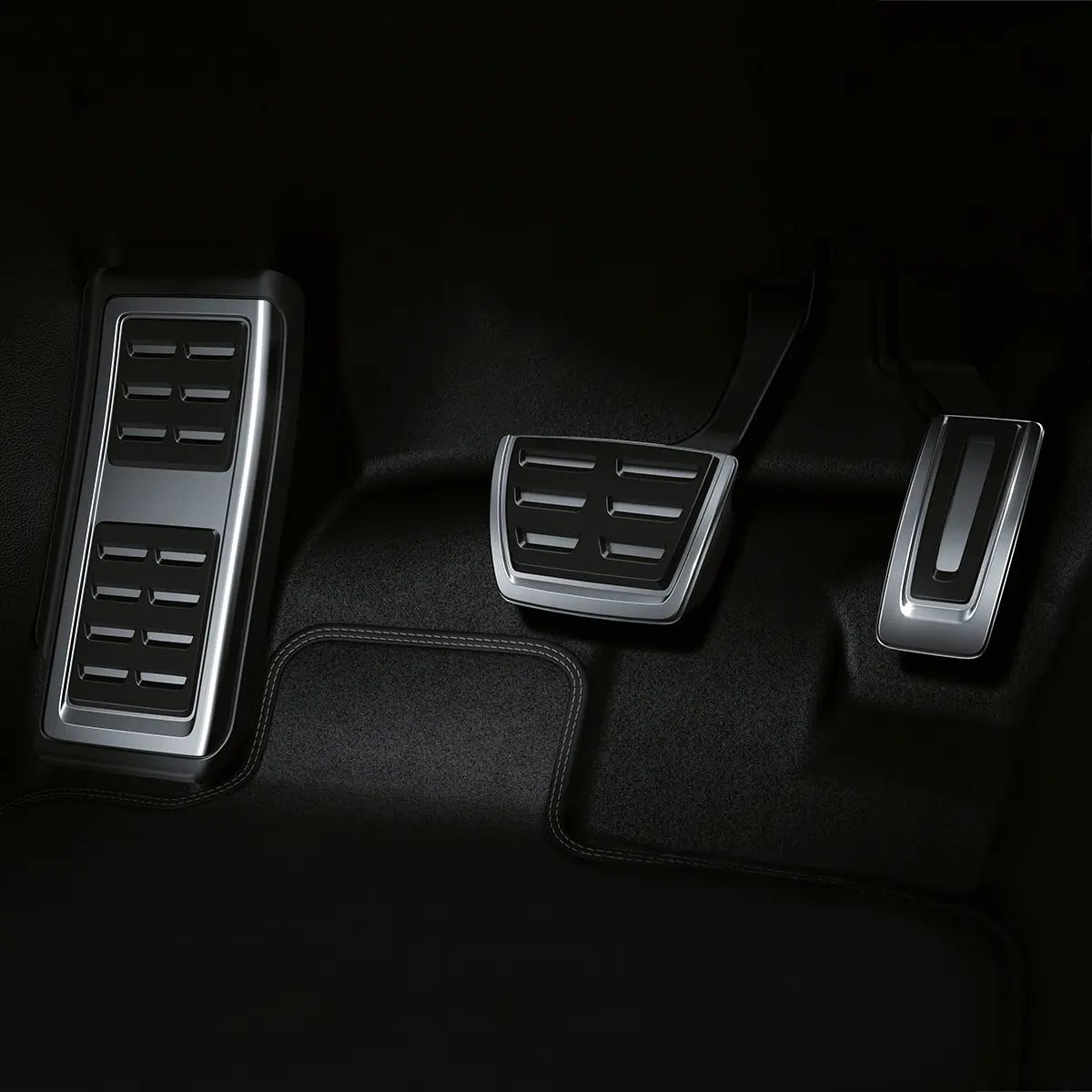 Audi Pedalkappen Set Edelstahl A3/Q2/Q3/RS3/S3/TT Automatik Linkslenker mit Fußstütze, 8V1064205A