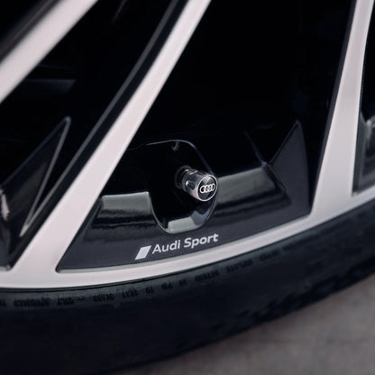 Audi Valve Cap 80A07215 avec logo Audi - Ensemble en 4 bouchons en aluminium anodisé