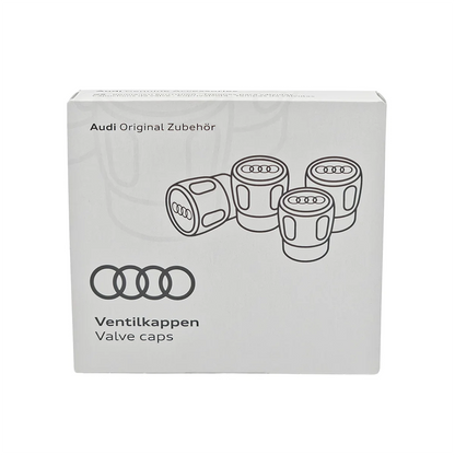Audi Valve Cap 80A07215 avec logo Audi - Ensemble en 4 bouchons en aluminium anodisé