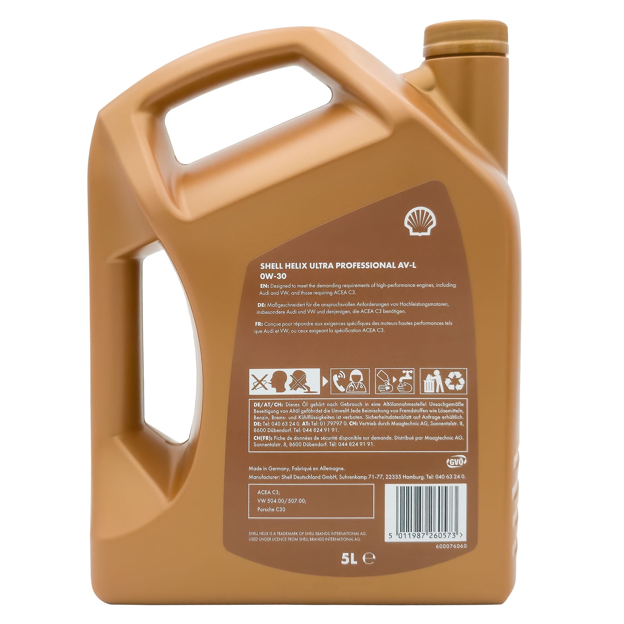 Shell HELIX Ultra 0W30 Professional AV-L 5L Motoröl VW 504.00/507.00