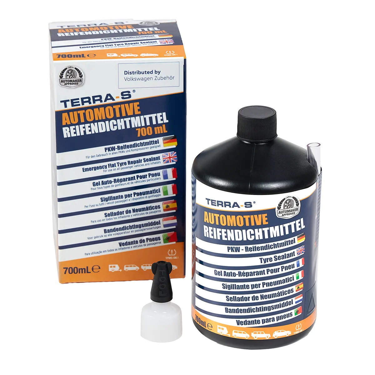 Terra-S VW Reifendichtmittel 700ml, Nachfüllpack Dichtmittel T16001, 5H0096791A