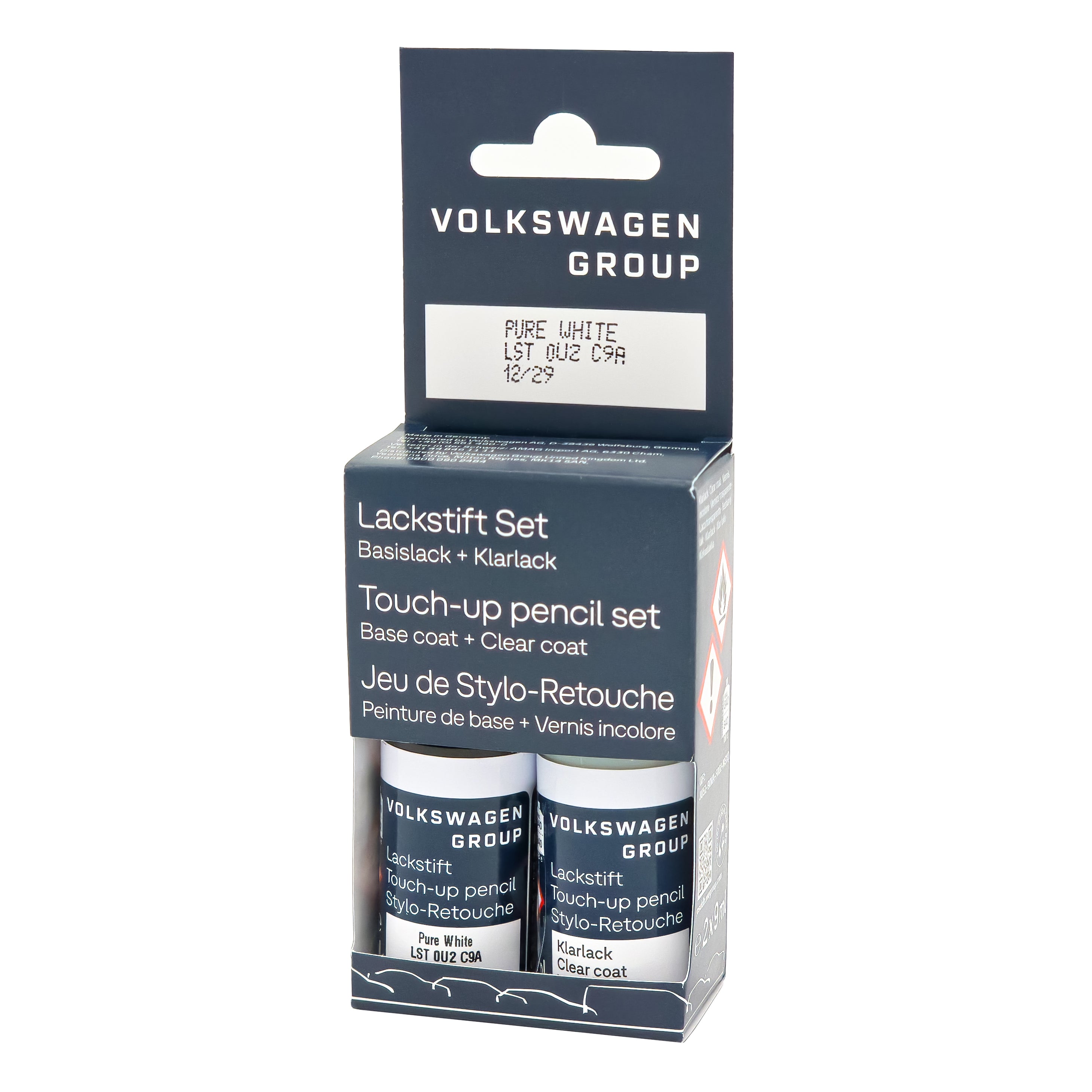 VW Lackstift Farbcode C9A Lackstift-Set - Pure White LST0U2C9A