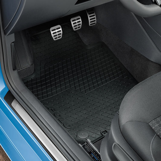 VW Polo V / VI (6R) Gummimatten, 4 Stück, vorne und hinten, 6R1061500A82V
