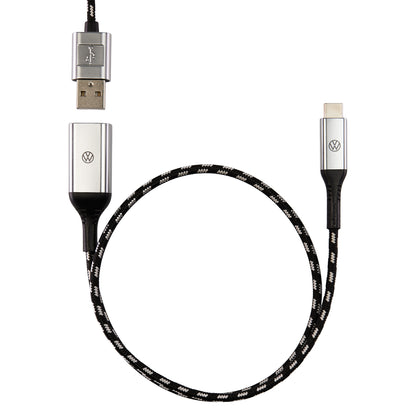 VW USB-A auf USB-C Anschlusskabel Premium, Adapter, 50cm lang, 000051446CE