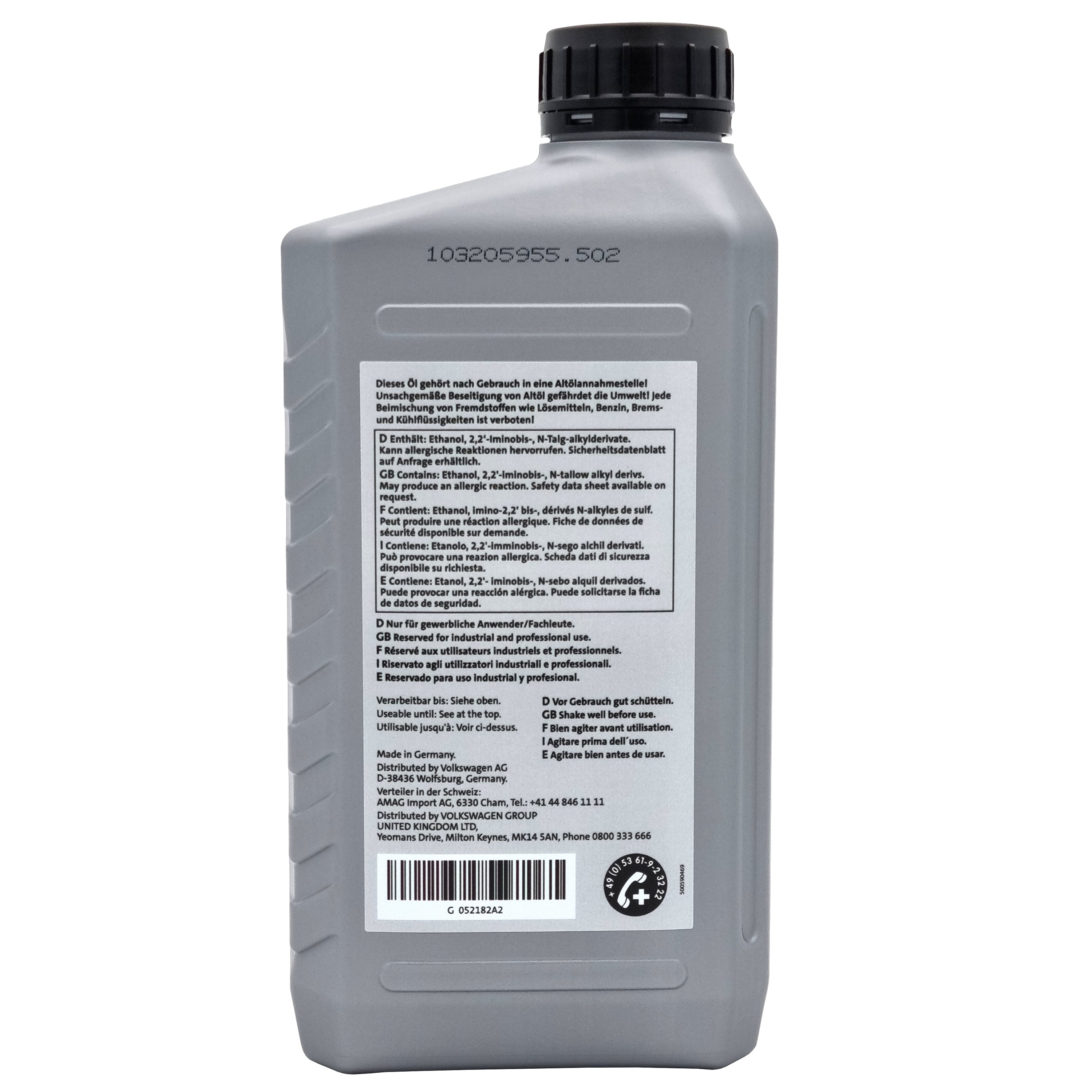 VW DSG oil G052182A2, 6 liter double clutch transmission oil set