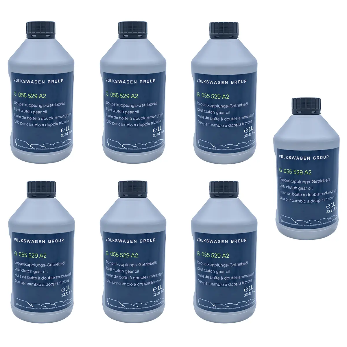 VW DSG Öl G055529A2, 7 Liter Doppelkupplungs-Getriebeöl in 7x 1-Liter-Flaschen
